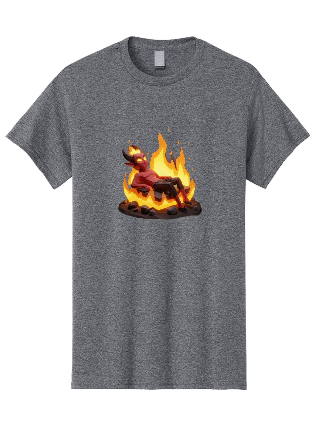 Demon-Relaxing-In-Flames Men'S Graphic Tee, 100% Cotton, Comfortable Casual Summer Wear, Machine Washable, Vintage Camera, Old Camera, Antique Camera, Black Camera, Classic Photography, Photography Equipment, Nostalgic Device, Film Camera, Bao338 6