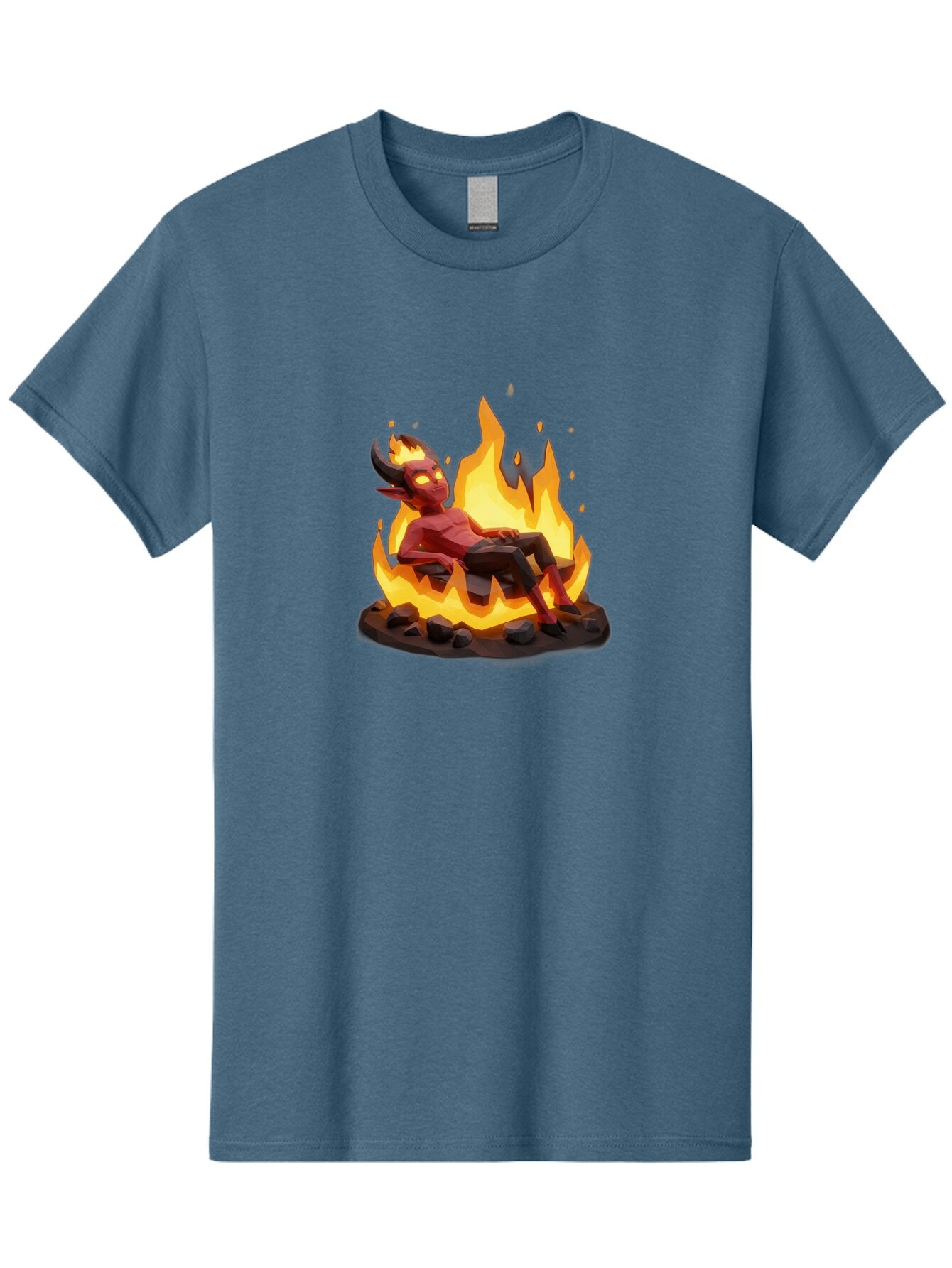 Demon-Relaxing-In-Flames Men'S Graphic Tee, 100% Cotton, Comfortable Casual Summer Wear, Machine Washable, Vintage Camera, Old Camera, Antique Camera, Black Camera, Classic Photography, Photography Equipment, Nostalgic Device, Film Camera, Bao338 11