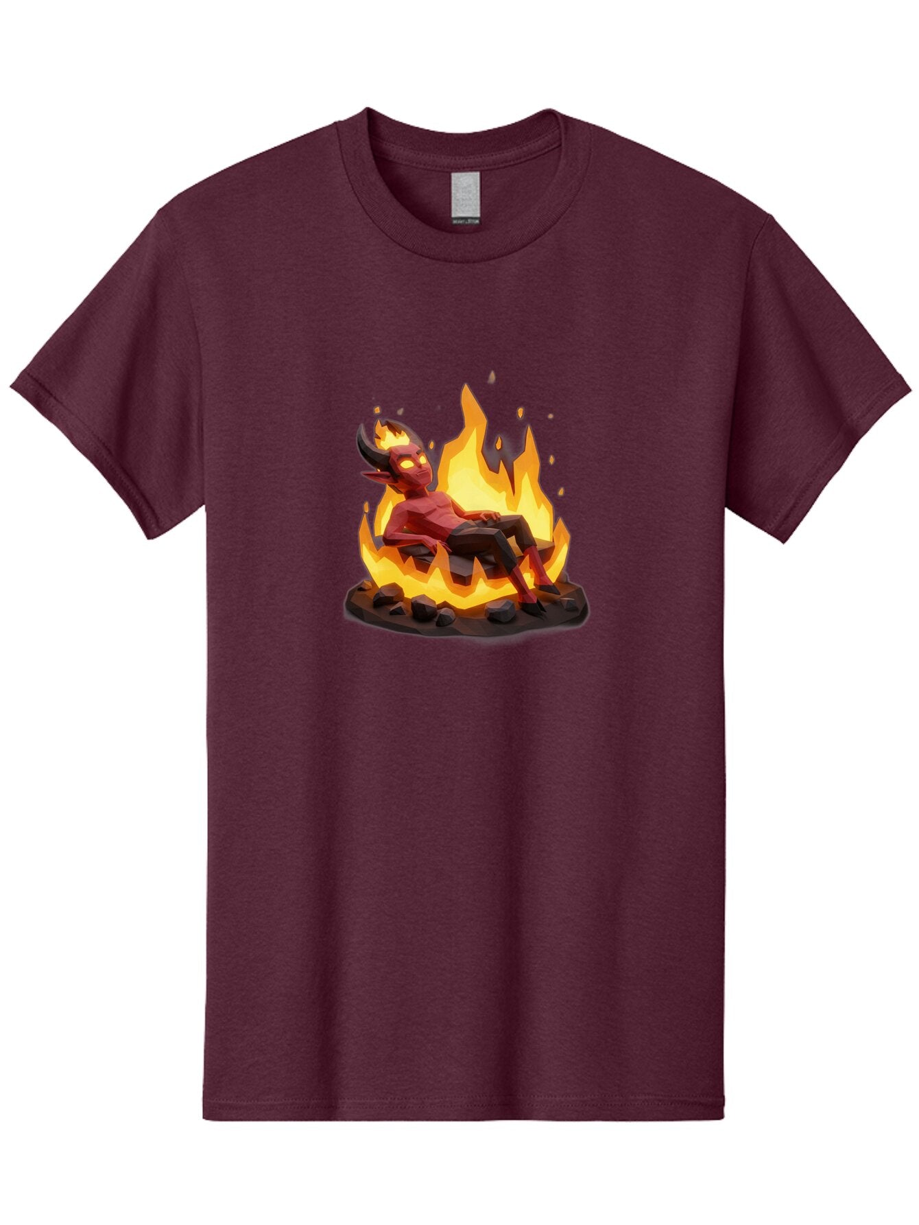 Demon-Relaxing-In-Flames Men'S Graphic Tee, 100% Cotton, Comfortable Casual Summer Wear, Machine Washable, Vintage Camera, Old Camera, Antique Camera, Black Camera, Classic Photography, Photography Equipment, Nostalgic Device, Film Camera, Bao338 13