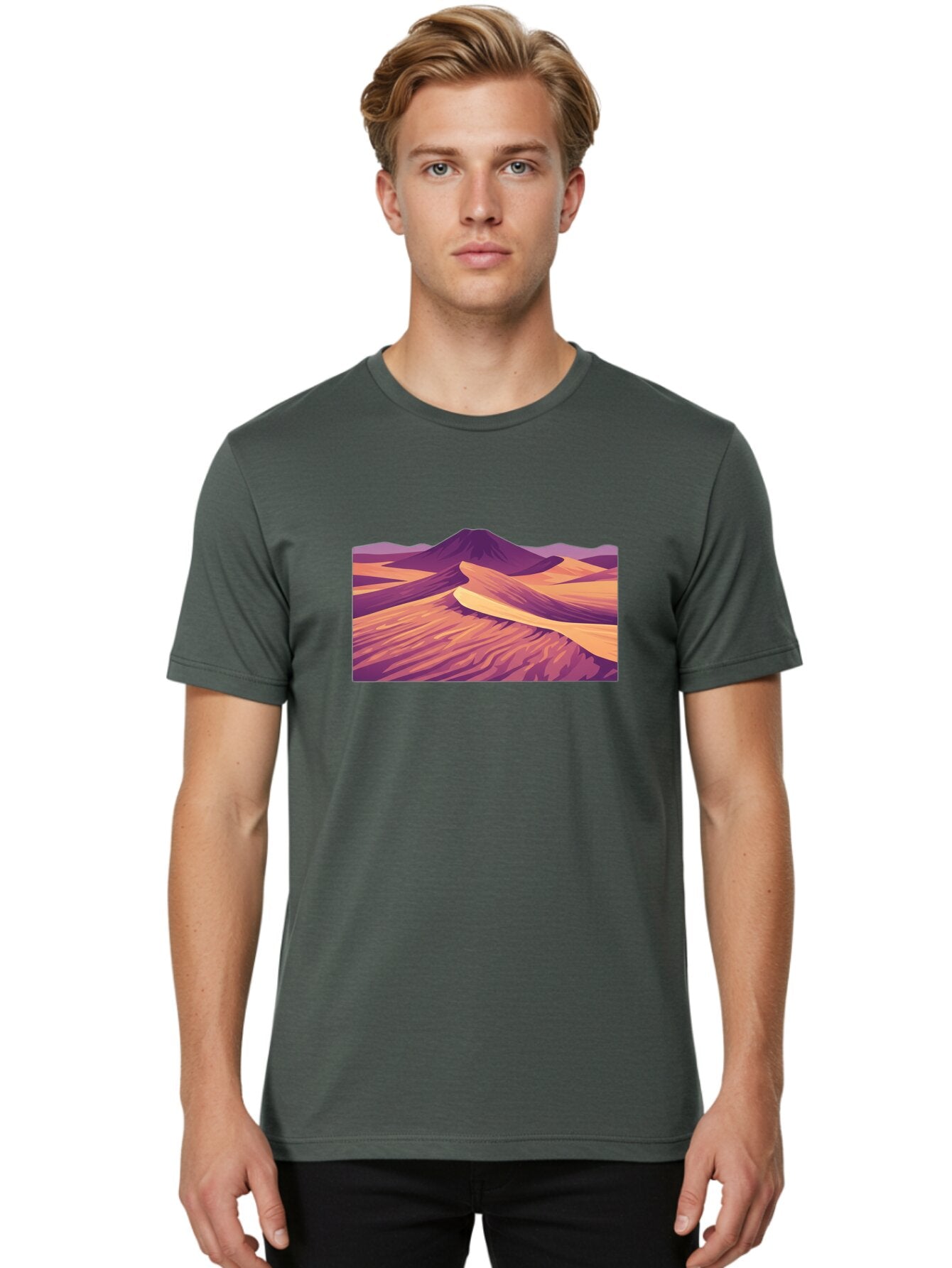 Desert-Landscape Men'S Graphic Tee, 100% Cotton, Comfortable Casual Summer Wear, Machine Washable, Vintage Camera, Old Camera, Antique Camera, Black Camera, Classic Photography, Photography Equipment, Nostalgic Device, Film Camera, Camera Art Bao340 28