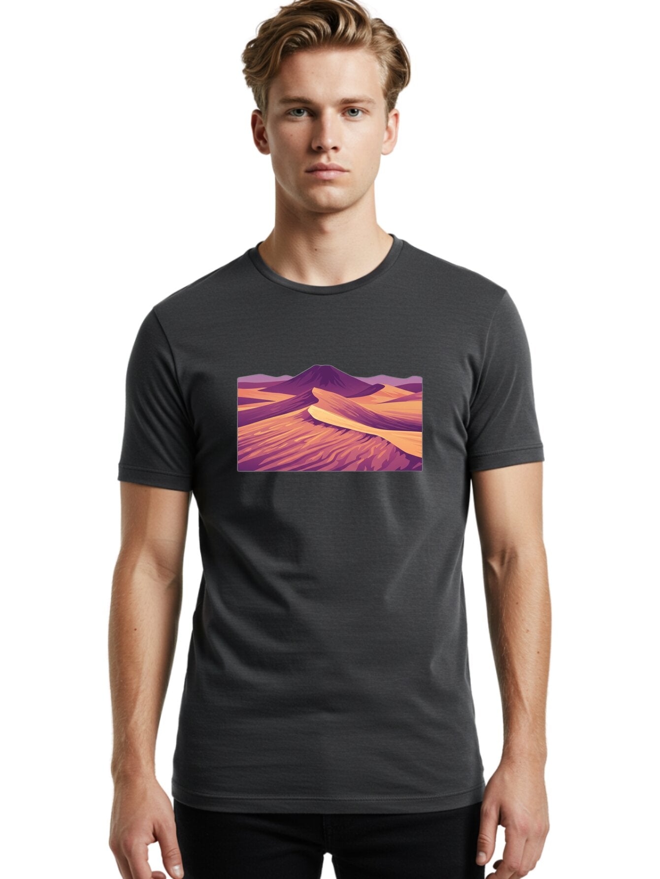 Desert-Landscape Men'S Graphic Tee, 100% Cotton, Comfortable Casual Summer Wear, Machine Washable, Vintage Camera, Old Camera, Antique Camera, Black Camera, Classic Photography, Photography Equipment, Nostalgic Device, Film Camera, Camera Art Bao340 27
