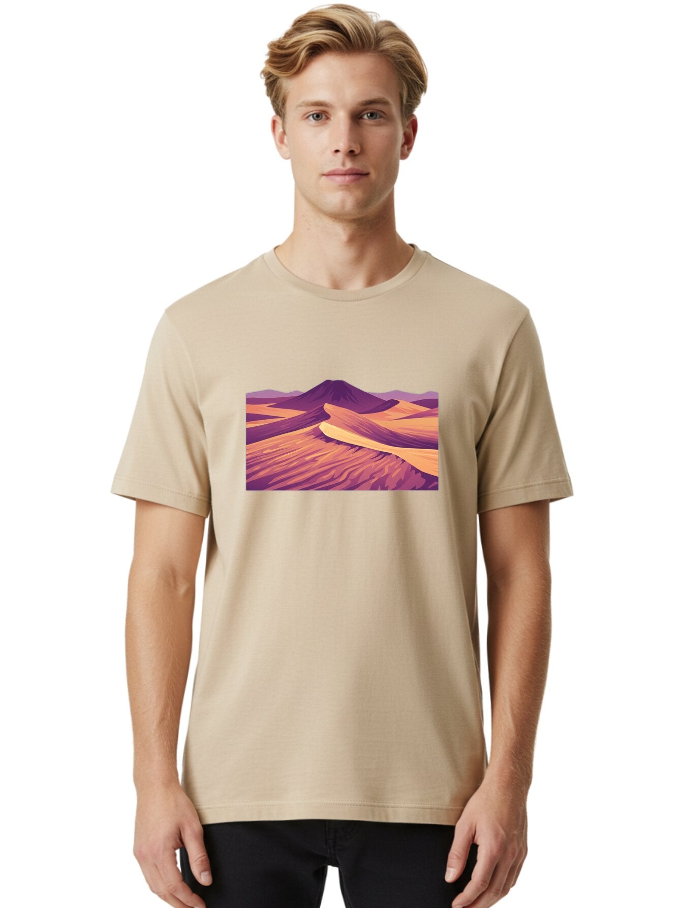 Desert-Landscape Men'S Graphic Tee, 100% Cotton, Comfortable Casual Summer Wear, Machine Washable, Vintage Camera, Old Camera, Antique Camera, Black Camera, Classic Photography, Photography Equipment, Nostalgic Device, Film Camera, Camera Art Bao340 26