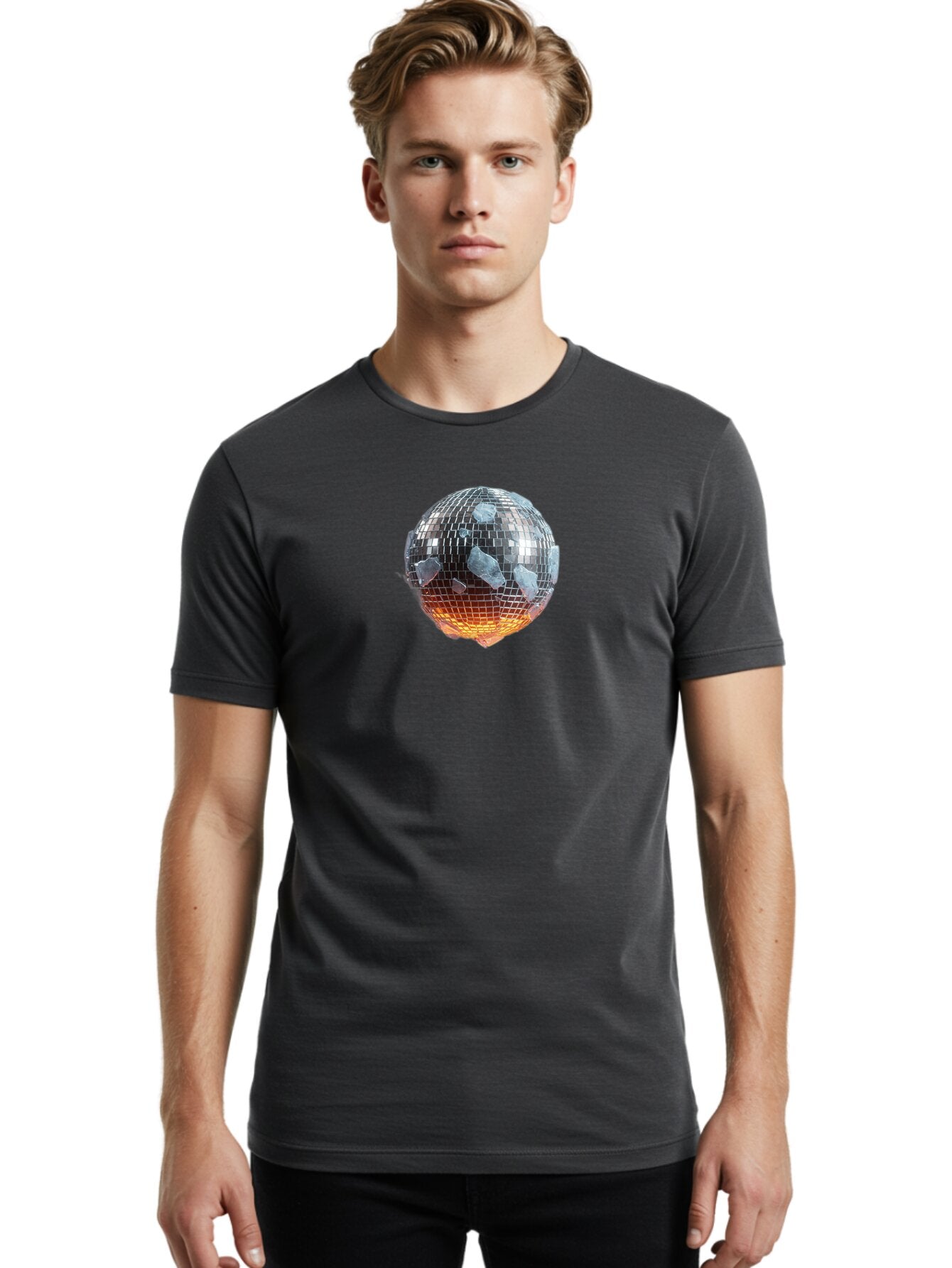 Disco-Ball-1 Men'S Graphic Tee, 100% Cotton, Comfortable Casual Summer Wear, Machine Washable, Vintage Camera, Old Camera, Antique Camera, Black Camera, Classic Photography, Photography Equipment, Nostalgic Device, Film Camera, Camera Art Bao345 18