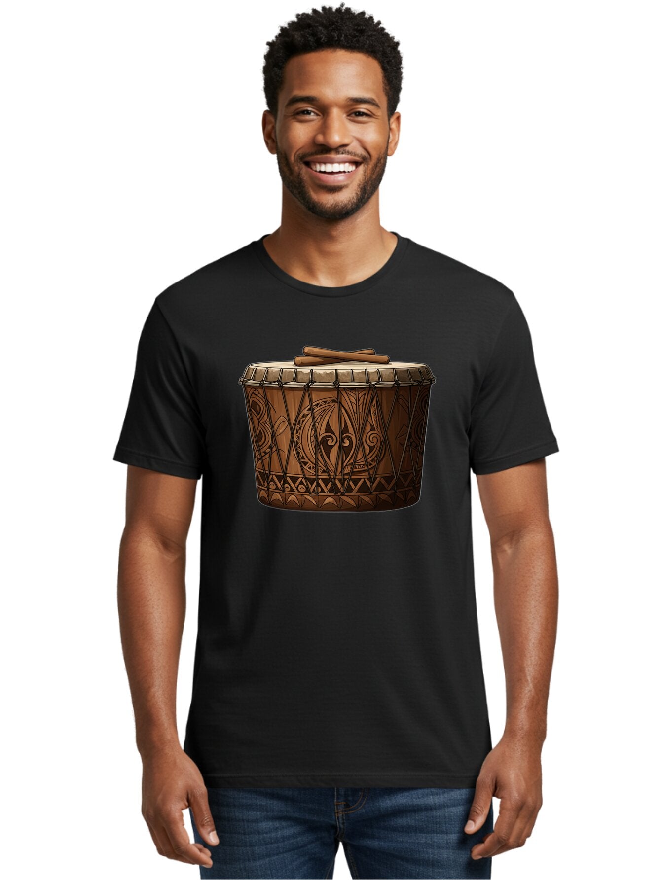 Djembe-Drum Men'S Graphic Tee, 100% Cotton, Comfortable Casual Summer Wear, Machine Washable, Vintage Camera, Old Camera, Antique Camera, Black Camera, Classic Photography, Photography Equipment, Nostalgic Device, Film Camera, Camera Art Bao351 25