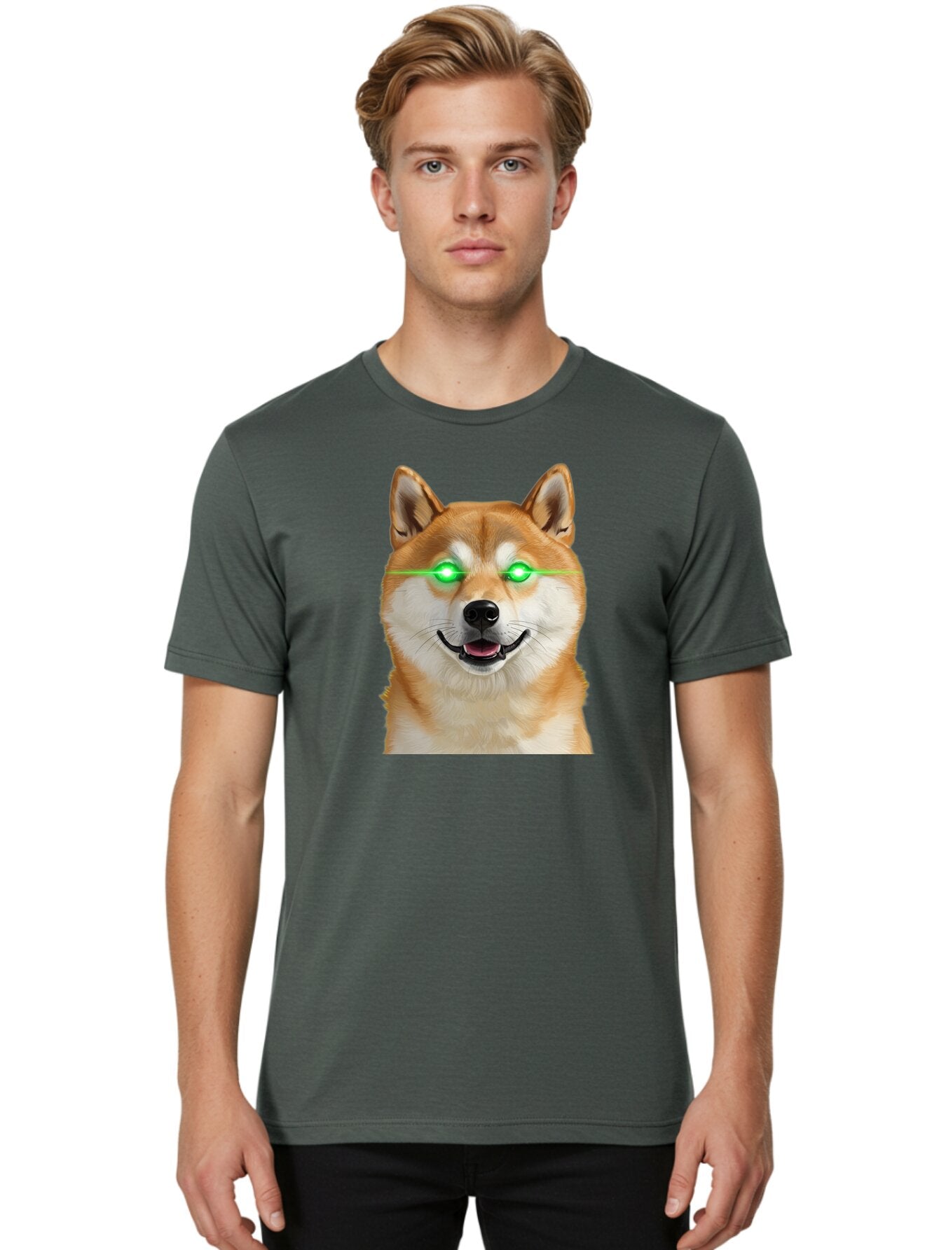 Doge-With-Green-Eyes Men'S Graphic Tee, 100% Cotton, Comfortable Casual Summer Wear, Machine Washable, Vintage Camera, Old Camera, Antique Camera, Black Camera, Classic Photography, Photography Equipment, Nostalgic Device, Film Camera, Bao363 21
