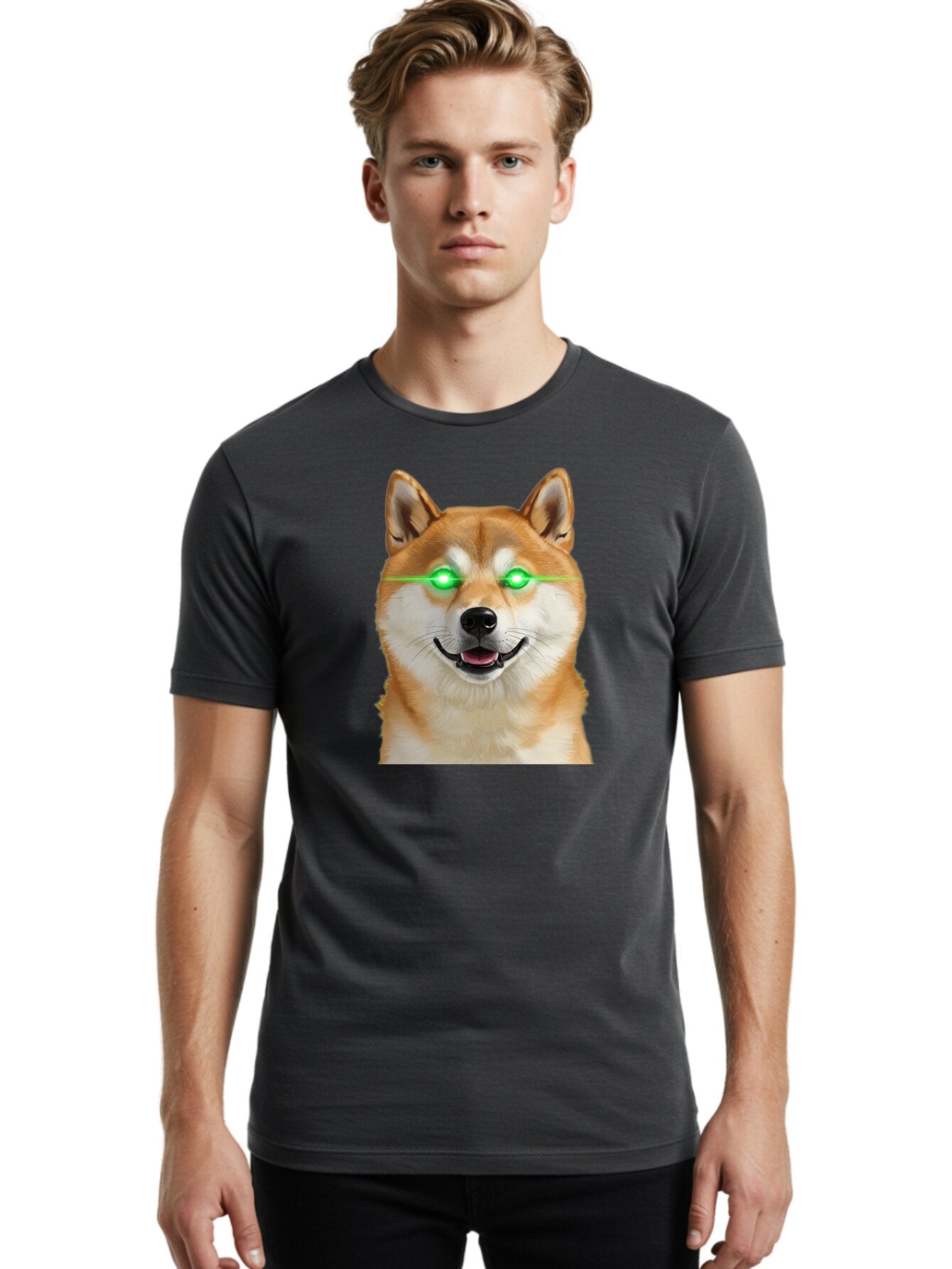 Doge-With-Green-Eyes Men'S Graphic Tee, 100% Cotton, Comfortable Casual Summer Wear, Machine Washable, Vintage Camera, Old Camera, Antique Camera, Black Camera, Classic Photography, Photography Equipment, Nostalgic Device, Film Camera, Bao363 25