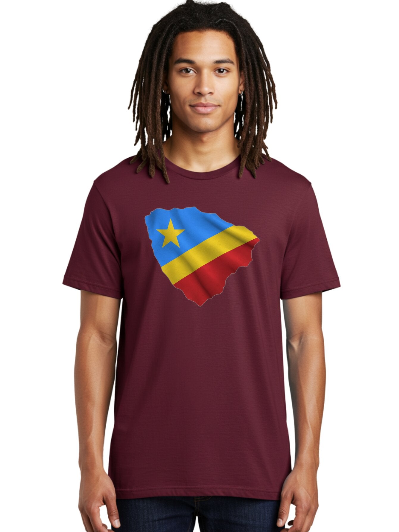 Drc-Map-With-Flag Men'S Graphic Tee, 100% Cotton, Comfortable Casual Summer Wear, Machine Washable, Vintage Camera, Old Camera, Antique Camera, Black Camera, Classic Photography, Photography Equipment, Nostalgic Device, Film Camera, Camera Art Bao374 28
