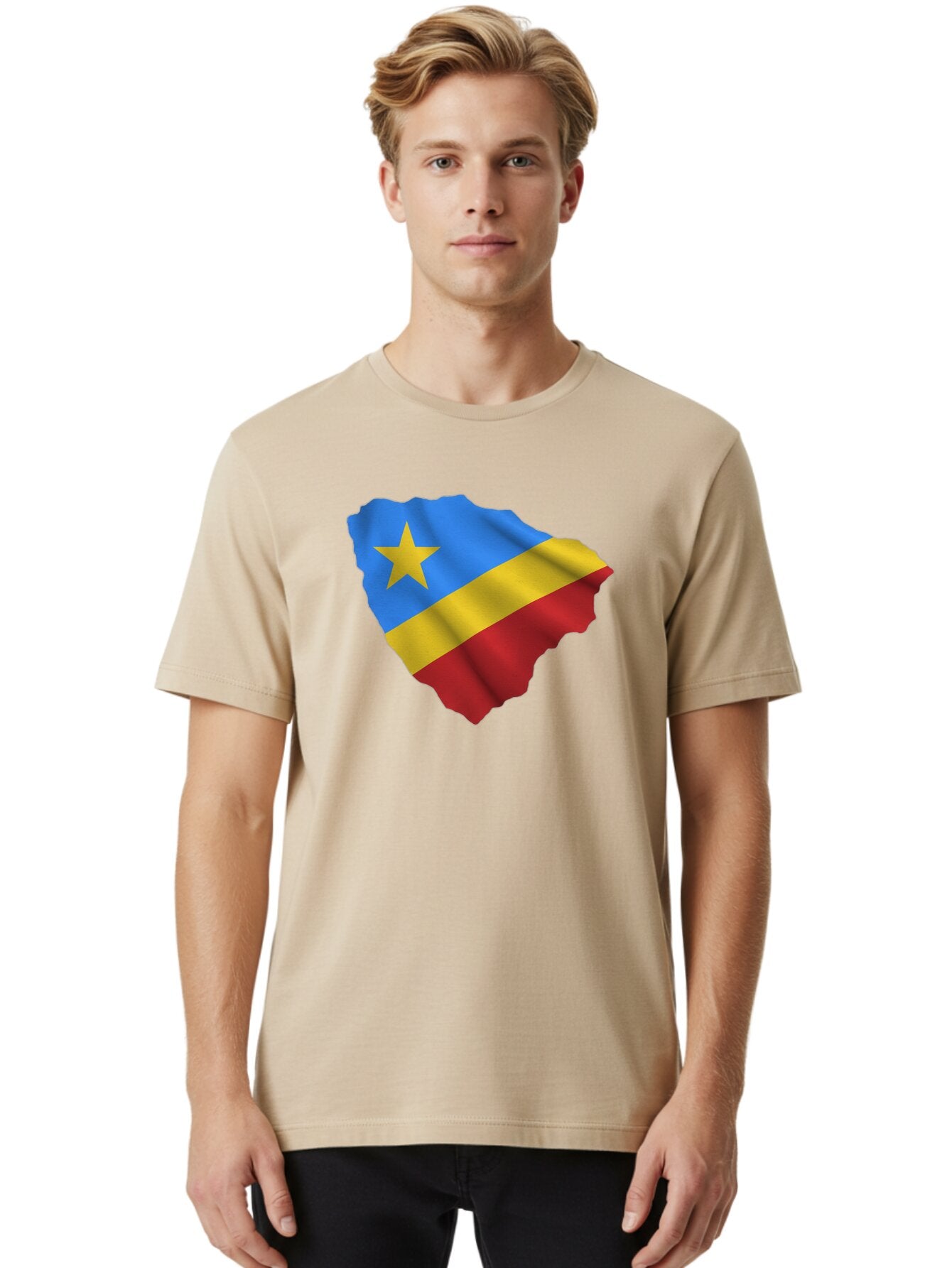 Drc-Map-With-Flag Men'S Graphic Tee, 100% Cotton, Comfortable Casual Summer Wear, Machine Washable, Vintage Camera, Old Camera, Antique Camera, Black Camera, Classic Photography, Photography Equipment, Nostalgic Device, Film Camera, Camera Art Bao374 18