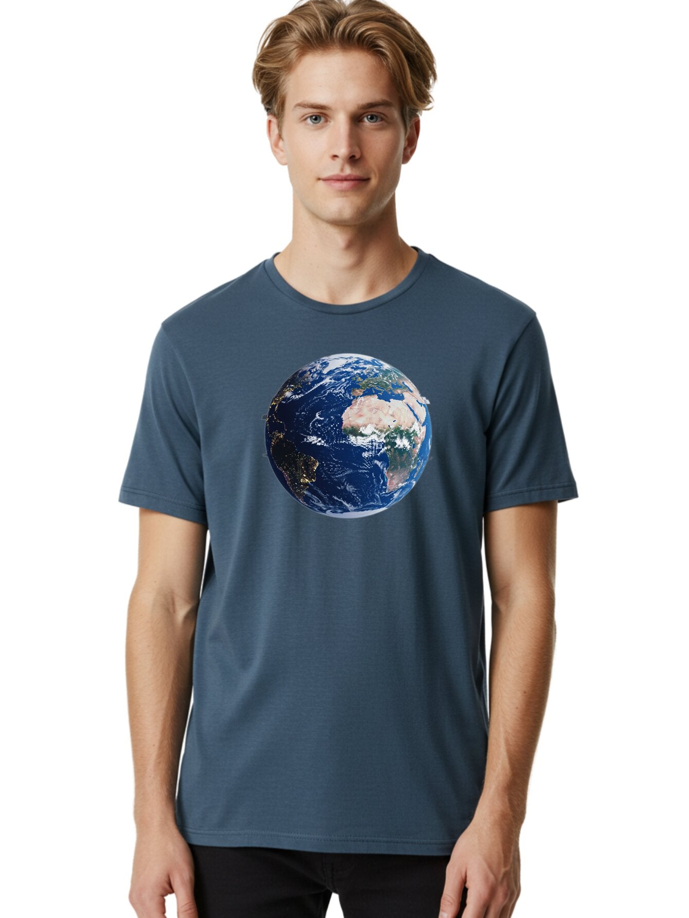 Earth-From-Space-1 Men'S Graphic Tee, 100% Cotton, Comfortable Casual Summer Wear, Machine Washable, Vintage Camera, Old Camera, Antique Camera, Black Camera, Classic Photography, Photography Equipment, Nostalgic Device, Film Camera, Bao382 29