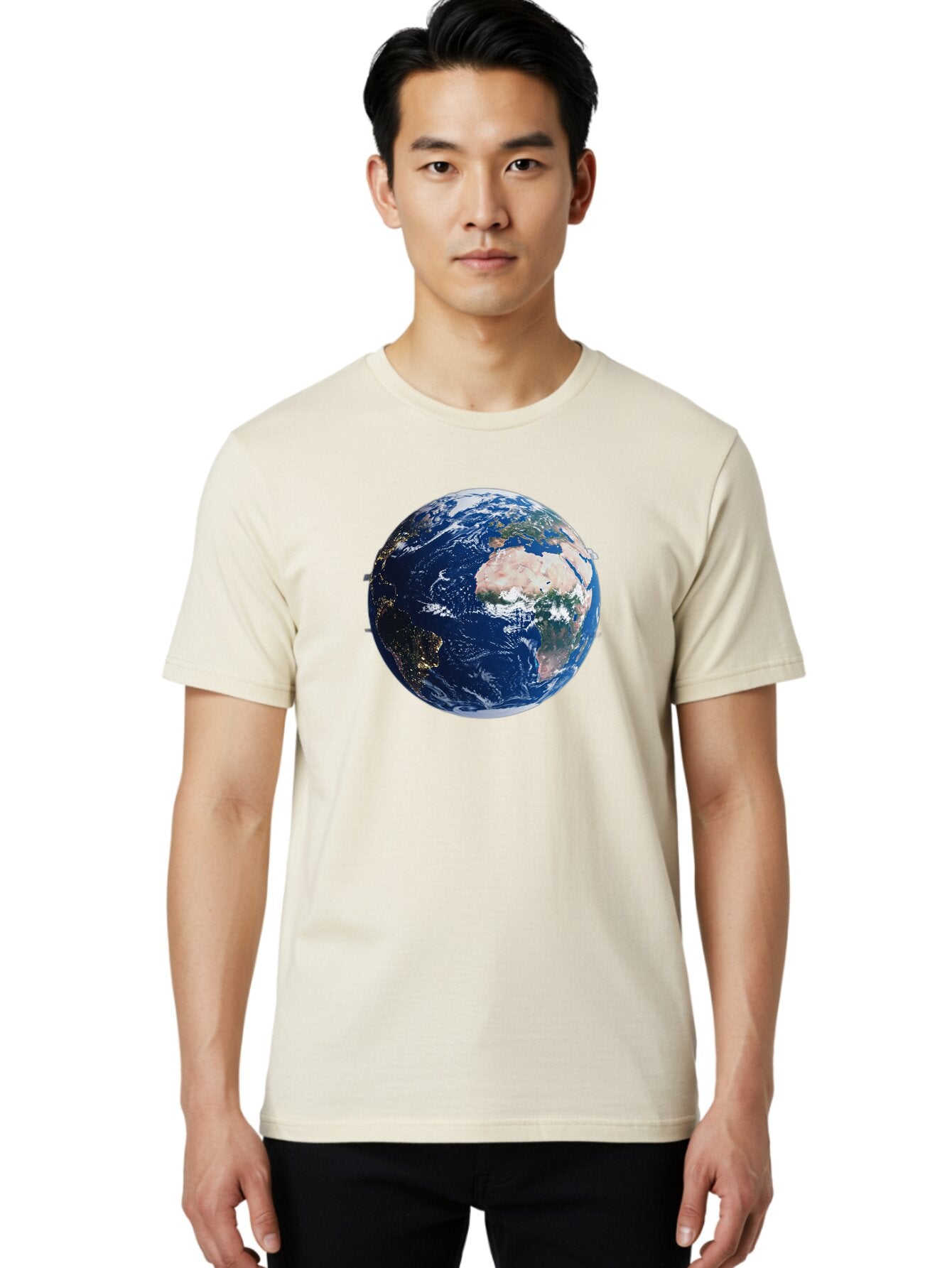 Earth-From-Space-1 Men'S Graphic Tee, 100% Cotton, Comfortable Casual Summer Wear, Machine Washable, Vintage Camera, Old Camera, Antique Camera, Black Camera, Classic Photography, Photography Equipment, Nostalgic Device, Film Camera, Bao382 18