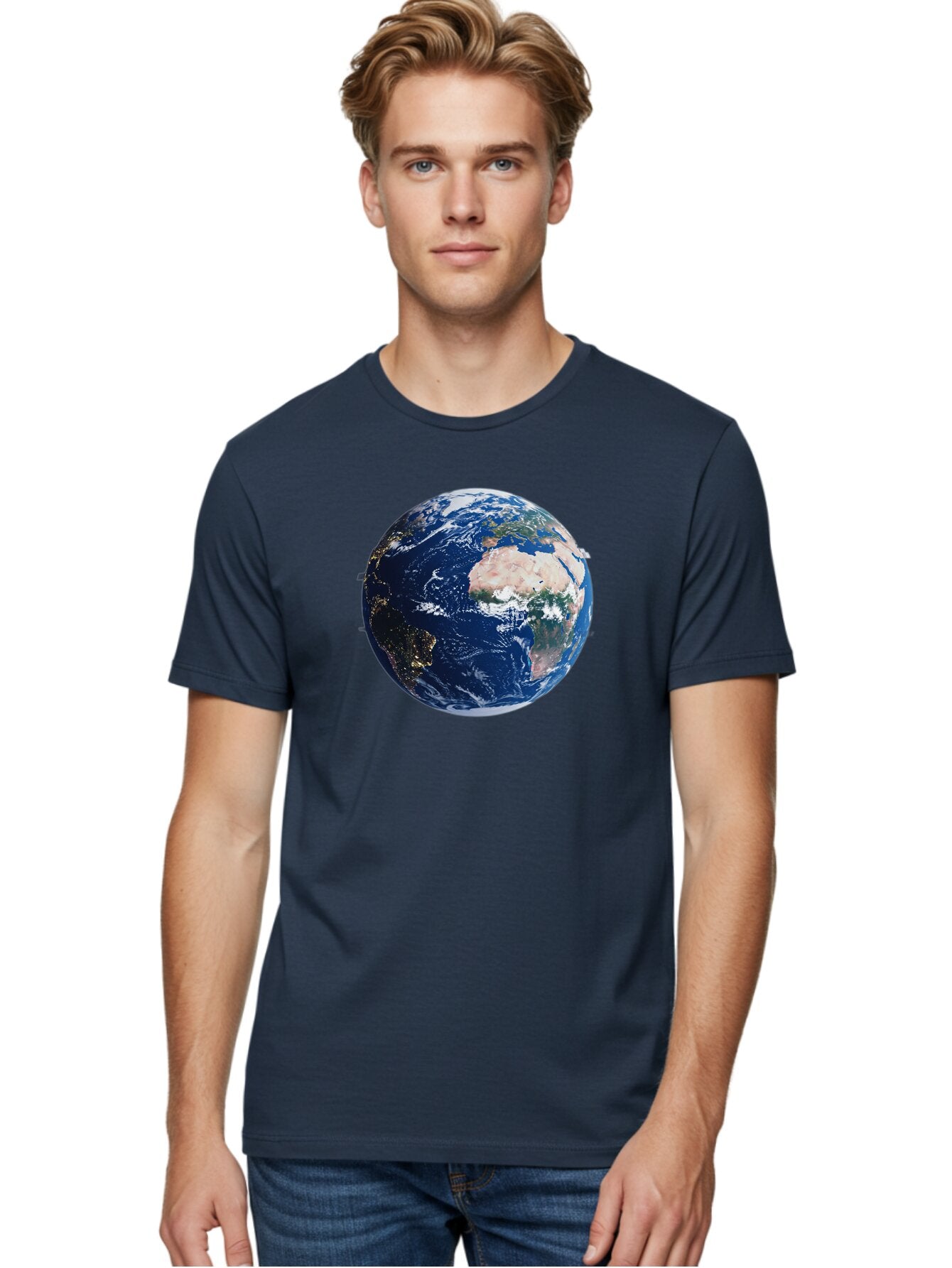 Earth-From-Space-1 Men'S Graphic Tee, 100% Cotton, Comfortable Casual Summer Wear, Machine Washable, Vintage Camera, Old Camera, Antique Camera, Black Camera, Classic Photography, Photography Equipment, Nostalgic Device, Film Camera, Bao382 22