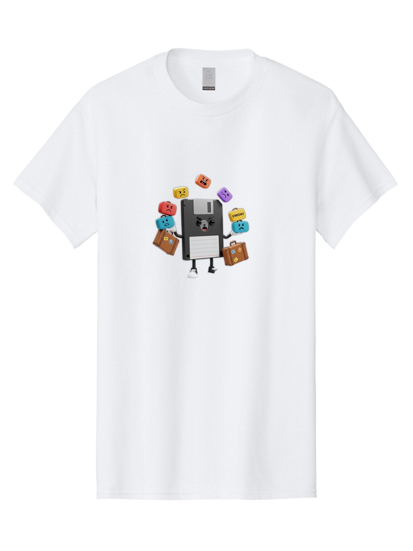 Emoji-Floppy-Disk Men'S Graphic Tee, 100% Cotton, Comfortable Casual Summer Wear, Machine Washable, Vintage Camera, Old Camera, Antique Camera, Black Camera, Classic Photography, Photography Equipment, Nostalgic Device, Film Camera, Camera Art Bao393 14