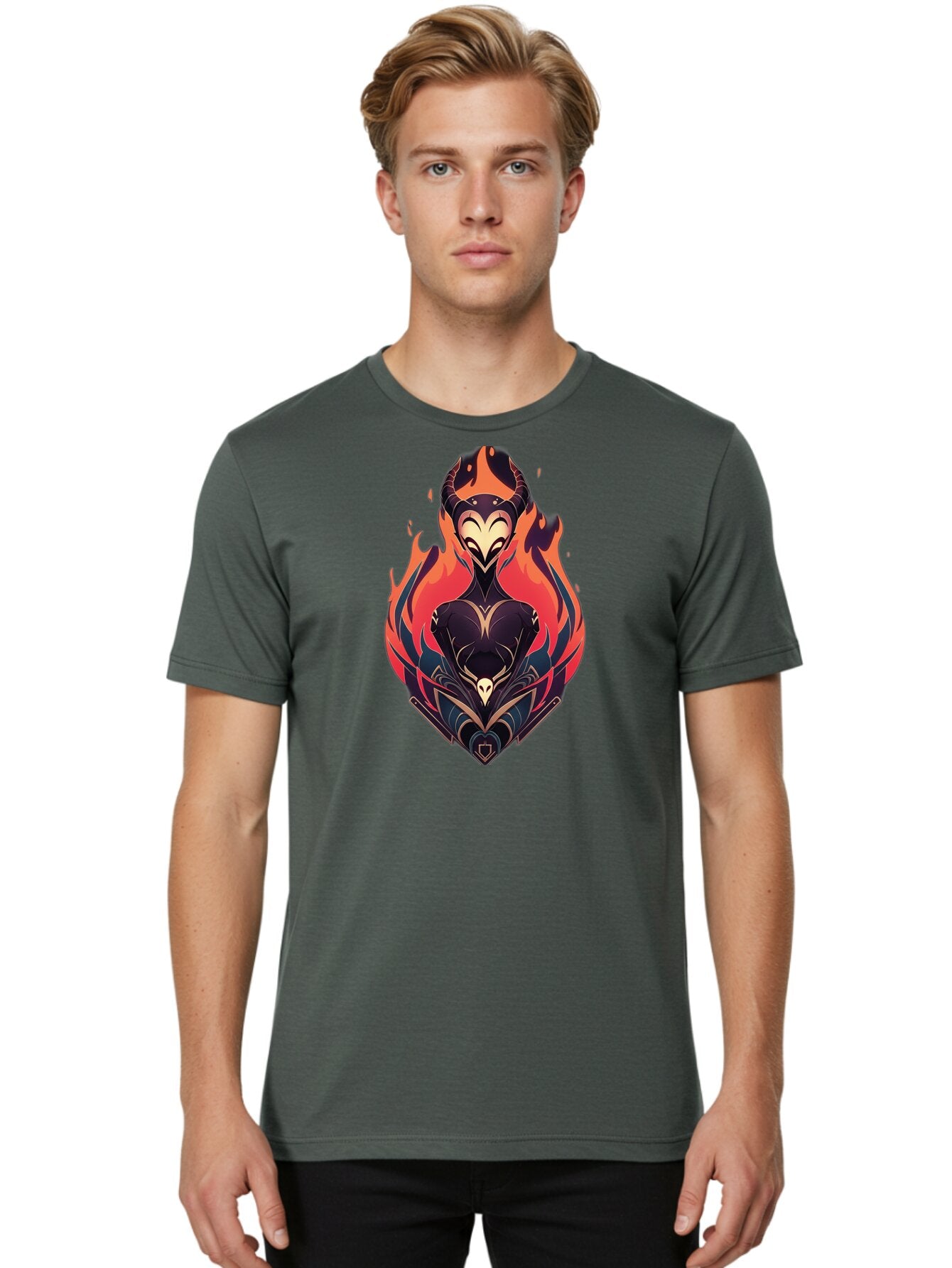 Female-Character-With-Flames Men'S Graphic Tee, 100% Cotton, Comfortable Casual Summer Wear, Machine Washable, Vintage Camera, Old Camera, Antique Camera, Black Camera, Classic Photography, Photography Equipment, Nostalgic Device, Film Camera, Bao403 20