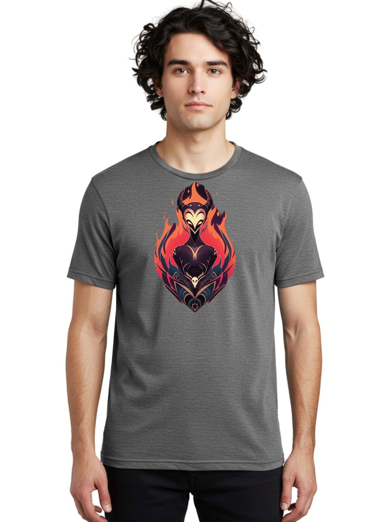 Female-Character-With-Flames Men'S Graphic Tee, 100% Cotton, Comfortable Casual Summer Wear, Machine Washable, Vintage Camera, Old Camera, Antique Camera, Black Camera, Classic Photography, Photography Equipment, Nostalgic Device, Film Camera, Bao403 24