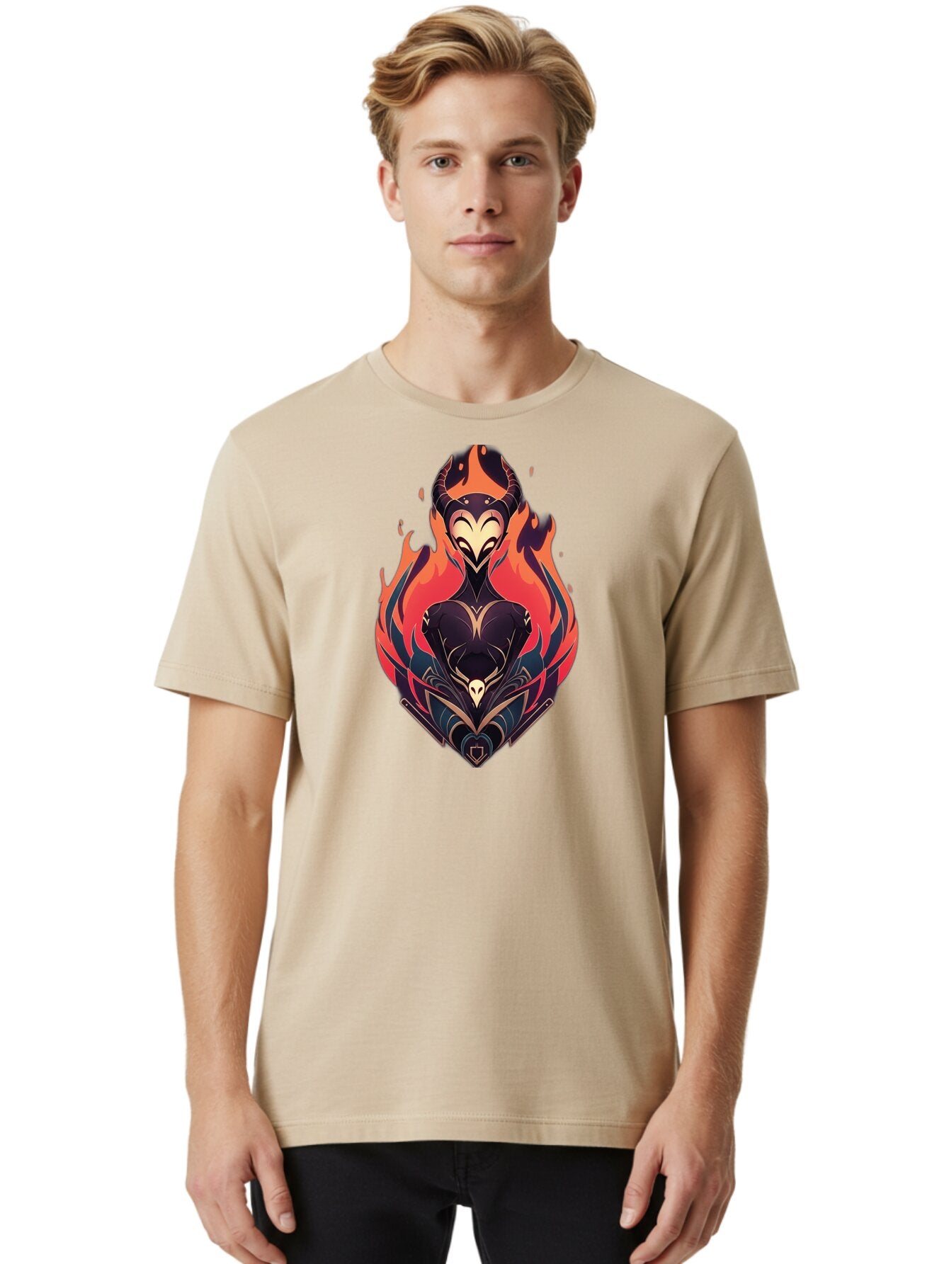 Female-Character-With-Flames Men'S Graphic Tee, 100% Cotton, Comfortable Casual Summer Wear, Machine Washable, Vintage Camera, Old Camera, Antique Camera, Black Camera, Classic Photography, Photography Equipment, Nostalgic Device, Film Camera, Bao403 23