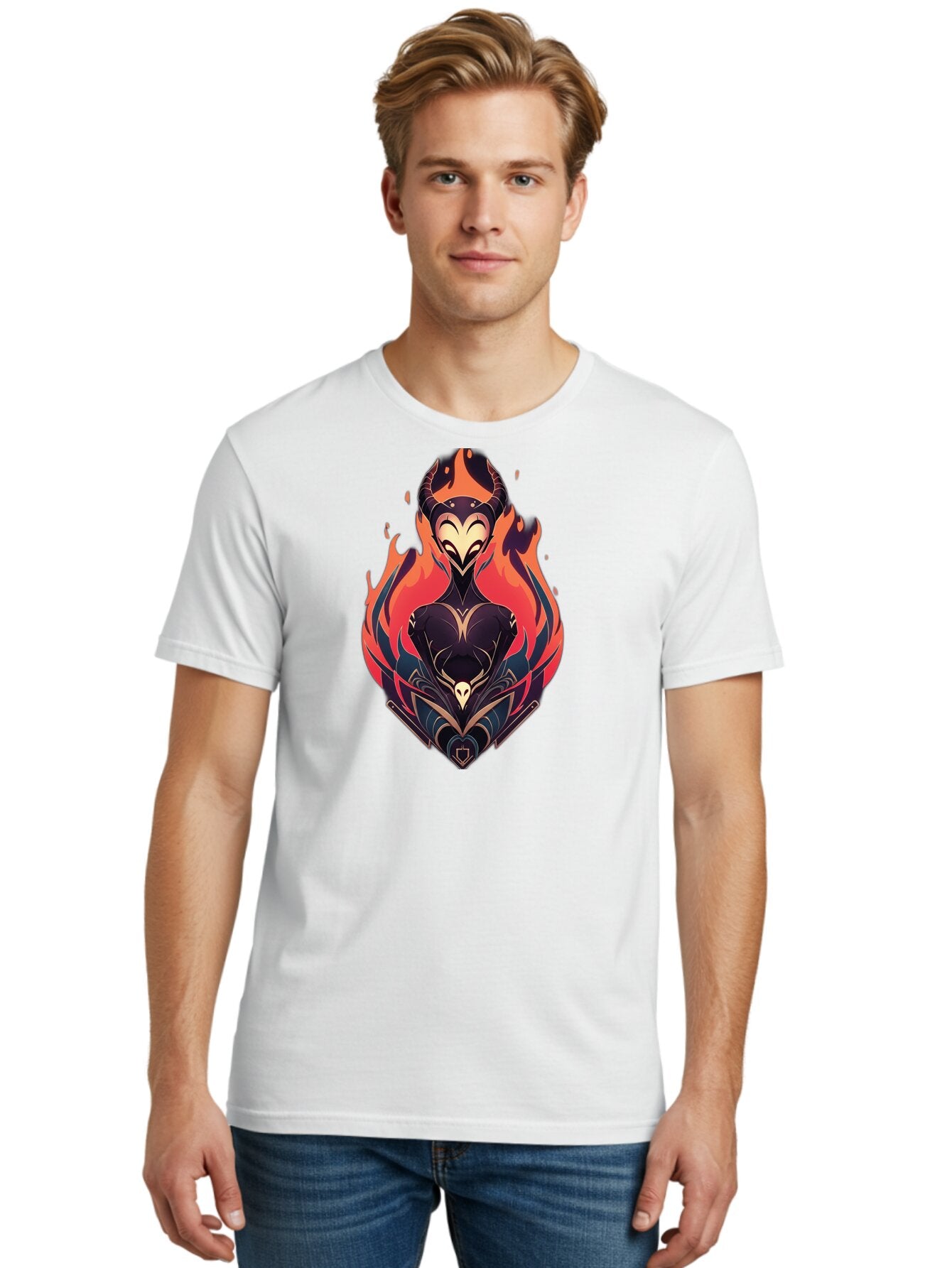 Female-Character-With-Flames Men'S Graphic Tee, 100% Cotton, Comfortable Casual Summer Wear, Machine Washable, Vintage Camera, Old Camera, Antique Camera, Black Camera, Classic Photography, Photography Equipment, Nostalgic Device, Film Camera, Bao403 16
