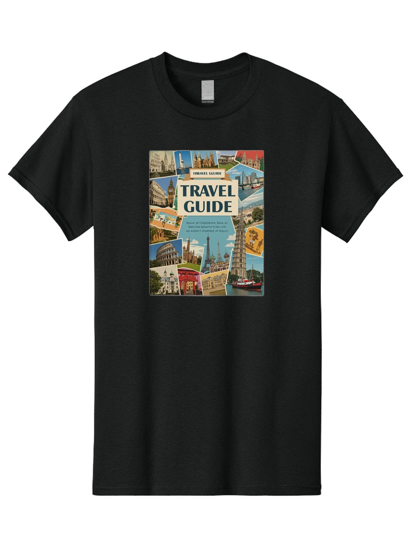 Fibtravel-Guide Men'S Graphic Tee, 100% Cotton, Comfortable Casual Summer Wear, Machine Washable, Vintage Camera, Old Camera, Antique Camera, Black Camera, Classic Photography, Photography Equipment, Nostalgic Device, Film Camera, Camera Art Bao404 5