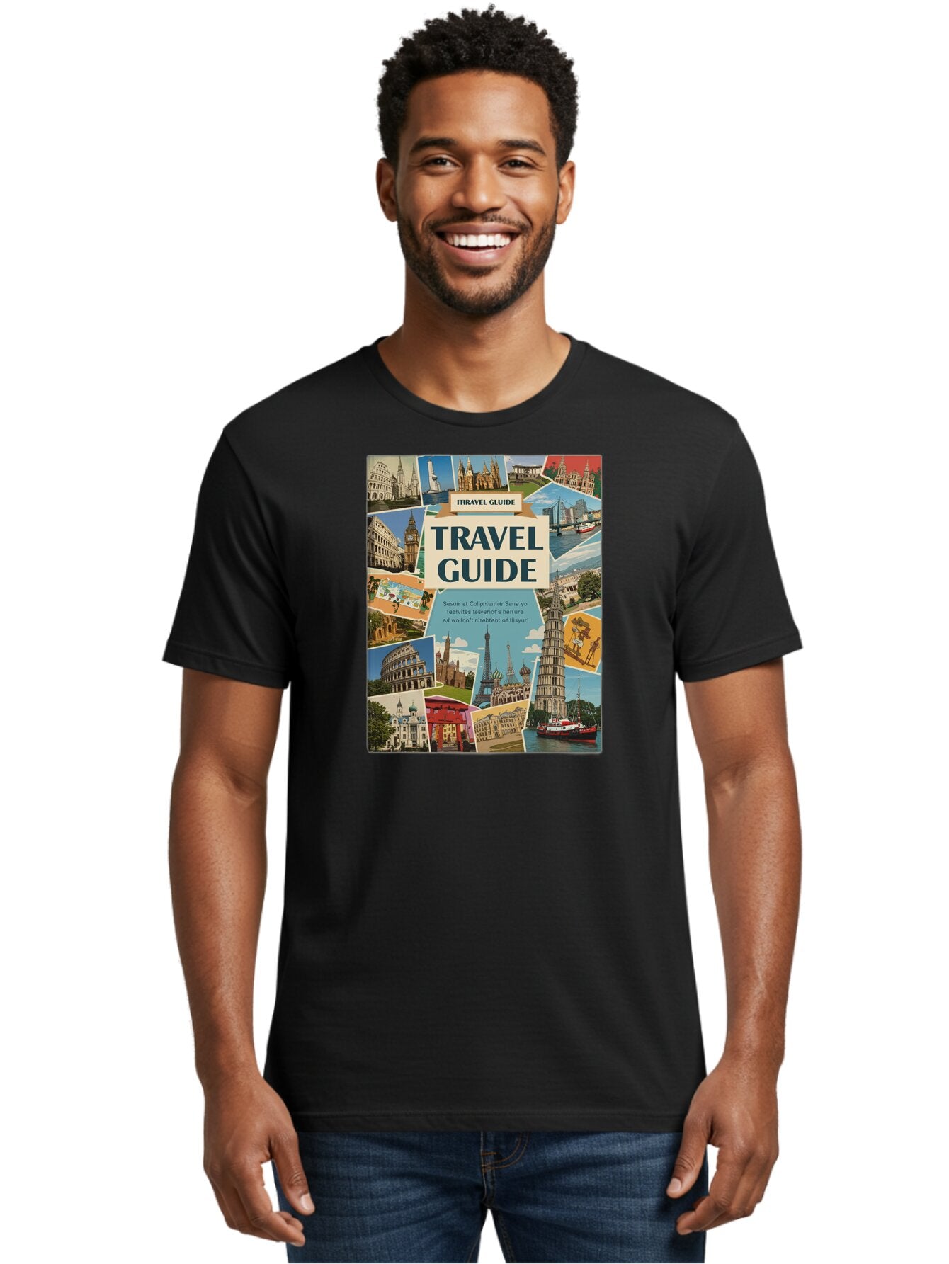 Fibtravel-Guide Men'S Graphic Tee, 100% Cotton, Comfortable Casual Summer Wear, Machine Washable, Vintage Camera, Old Camera, Antique Camera, Black Camera, Classic Photography, Photography Equipment, Nostalgic Device, Film Camera, Camera Art Bao404 23