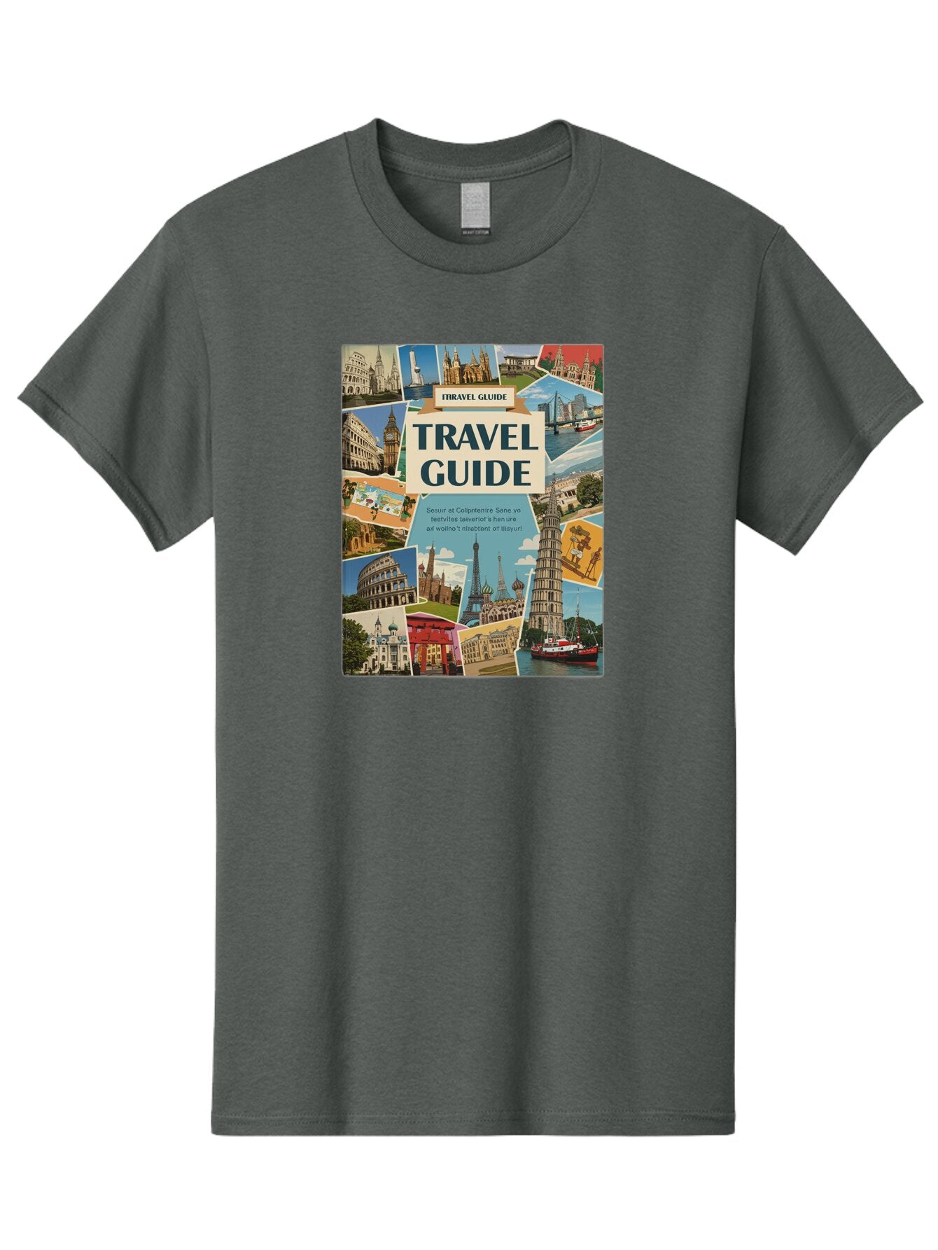 Fibtravel-Guide Men'S Graphic Tee, 100% Cotton, Comfortable Casual Summer Wear, Machine Washable, Vintage Camera, Old Camera, Antique Camera, Black Camera, Classic Photography, Photography Equipment, Nostalgic Device, Film Camera, Camera Art Bao404