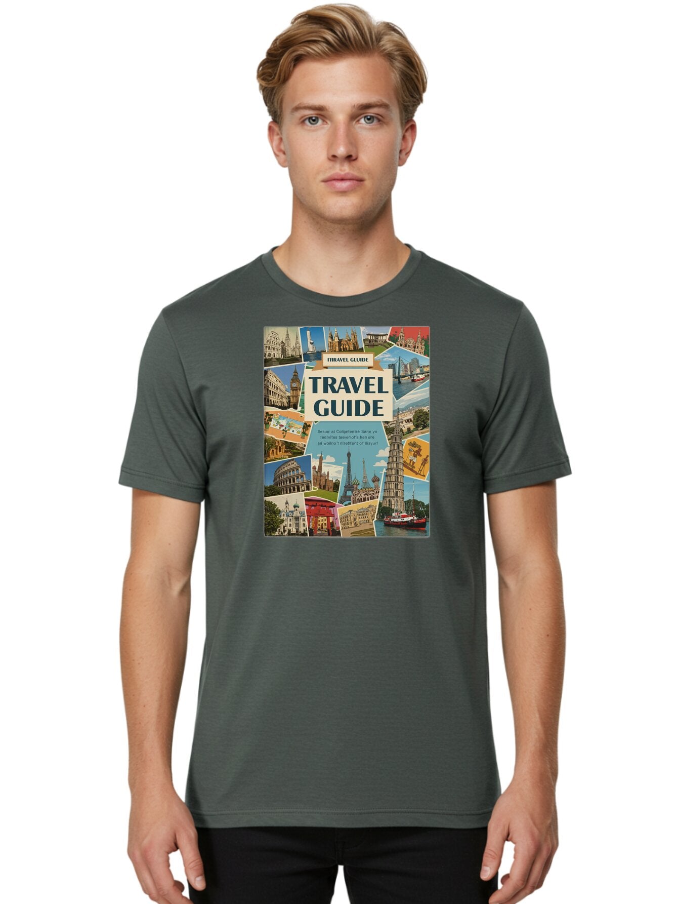 Fibtravel-Guide Men'S Graphic Tee, 100% Cotton, Comfortable Casual Summer Wear, Machine Washable, Vintage Camera, Old Camera, Antique Camera, Black Camera, Classic Photography, Photography Equipment, Nostalgic Device, Film Camera, Camera Art Bao404 19