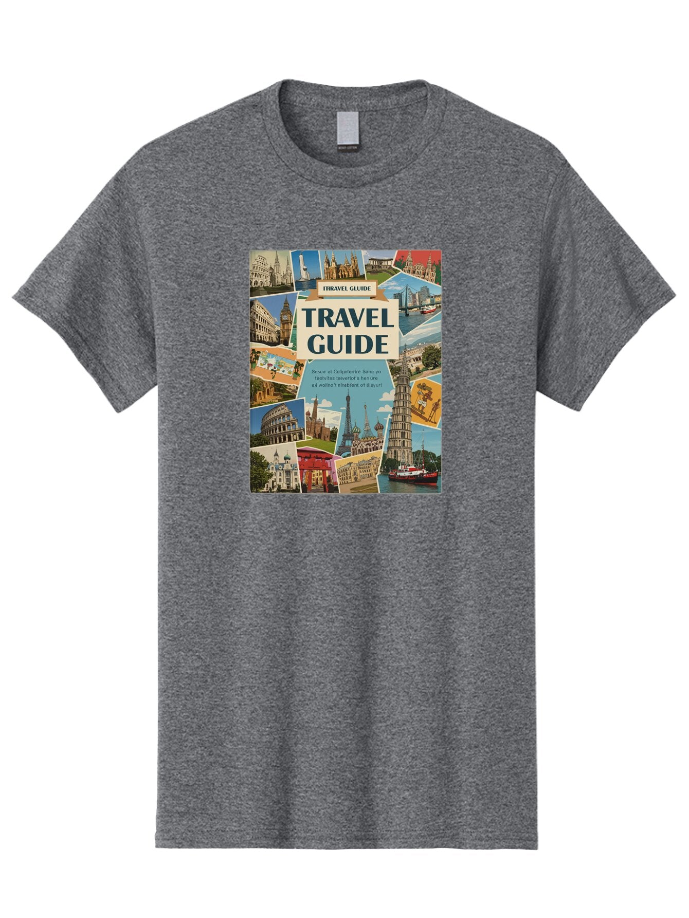 Fibtravel-Guide Men'S Graphic Tee, 100% Cotton, Comfortable Casual Summer Wear, Machine Washable, Vintage Camera, Old Camera, Antique Camera, Black Camera, Classic Photography, Photography Equipment, Nostalgic Device, Film Camera, Camera Art Bao404 3