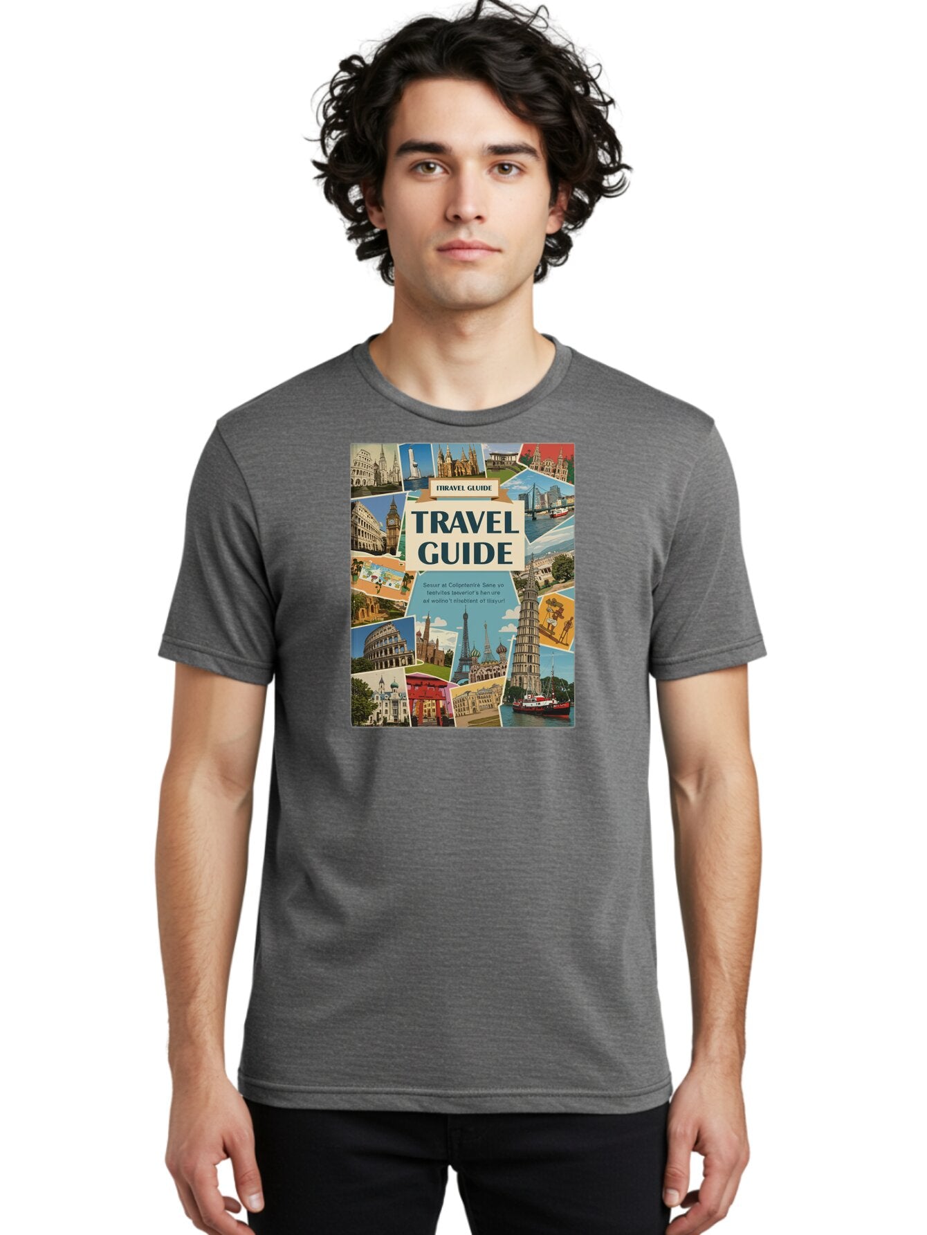 Fibtravel-Guide Men'S Graphic Tee, 100% Cotton, Comfortable Casual Summer Wear, Machine Washable, Vintage Camera, Old Camera, Antique Camera, Black Camera, Classic Photography, Photography Equipment, Nostalgic Device, Film Camera, Camera Art Bao404 22