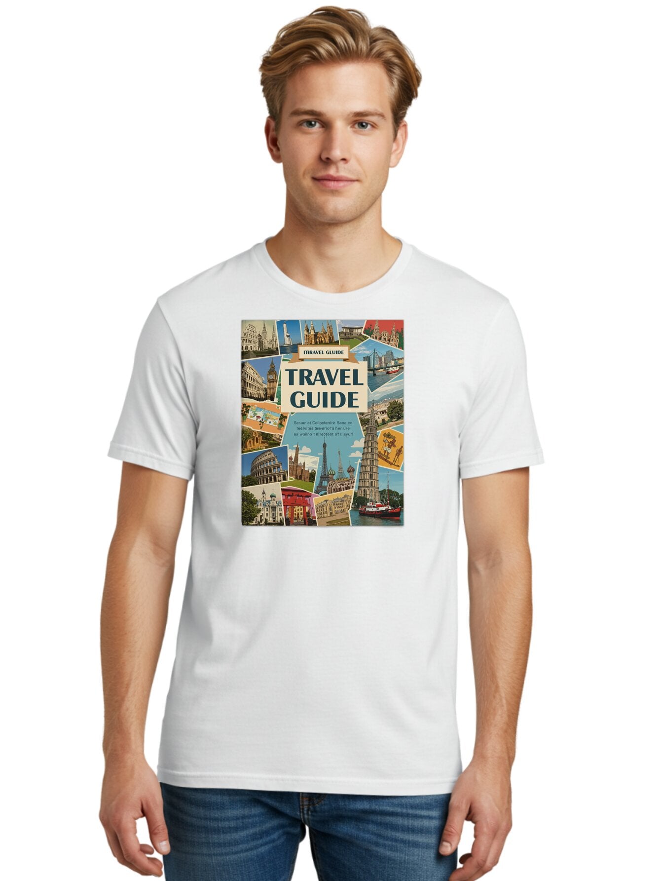 Fibtravel-Guide Men'S Graphic Tee, 100% Cotton, Comfortable Casual Summer Wear, Machine Washable, Vintage Camera, Old Camera, Antique Camera, Black Camera, Classic Photography, Photography Equipment, Nostalgic Device, Film Camera, Camera Art Bao404 30