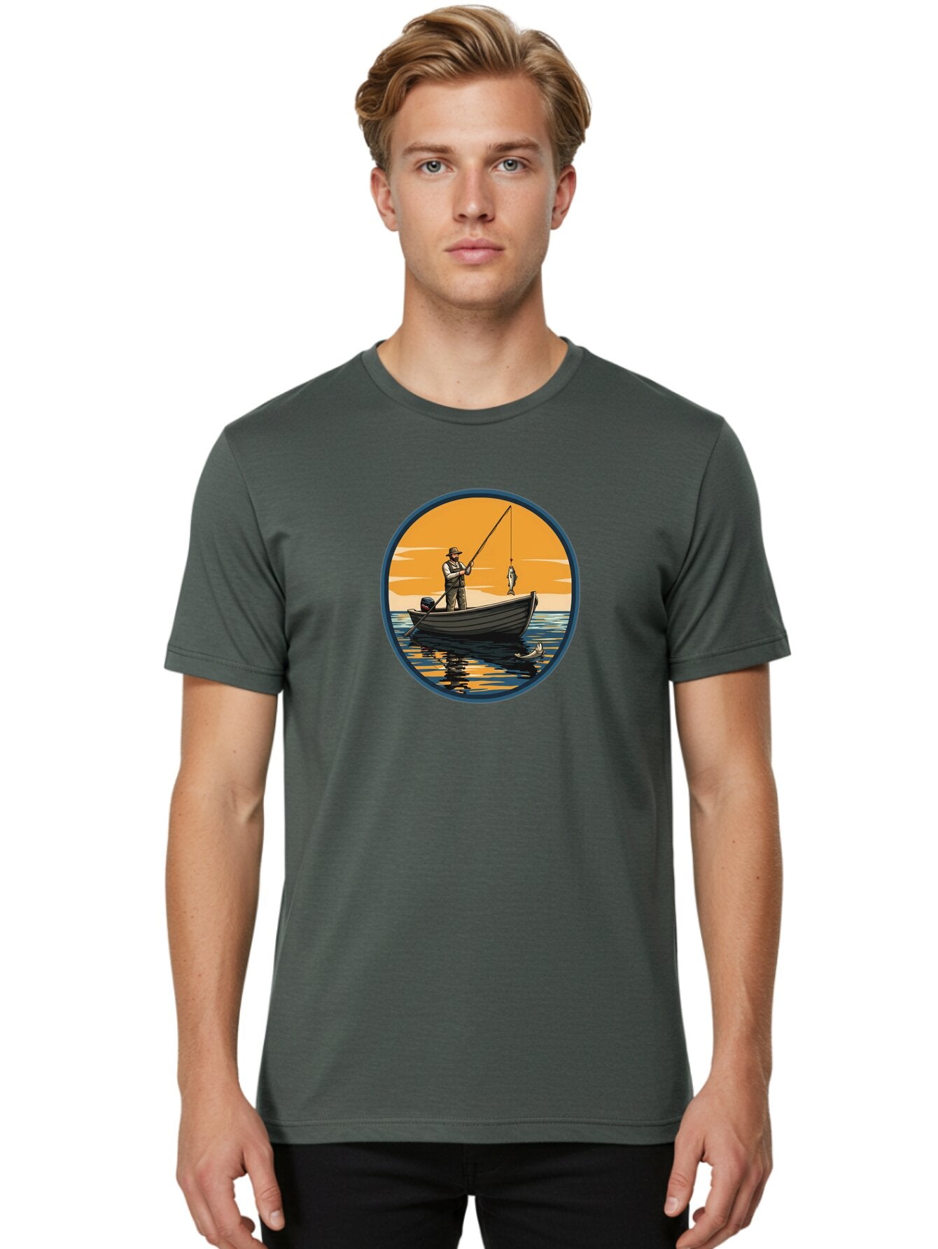 Fisherman-1 Men'S Graphic Tee, 100% Cotton, Comfortable Casual Summer Wear, Machine Washable, Vintage Camera, Old Camera, Antique Camera, Black Camera, Classic Photography, Photography Equipment, Nostalgic Device, Film Camera, Camera Art Bao406 16