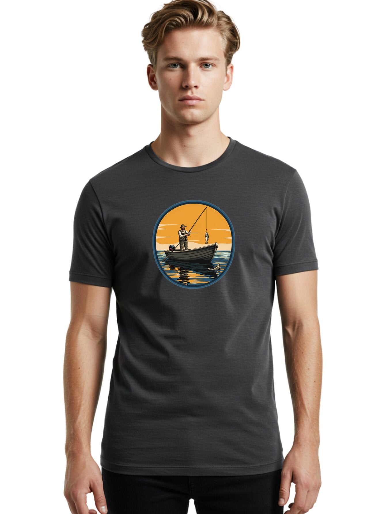 Fisherman-1 Men'S Graphic Tee, 100% Cotton, Comfortable Casual Summer Wear, Machine Washable, Vintage Camera, Old Camera, Antique Camera, Black Camera, Classic Photography, Photography Equipment, Nostalgic Device, Film Camera, Camera Art Bao406 22