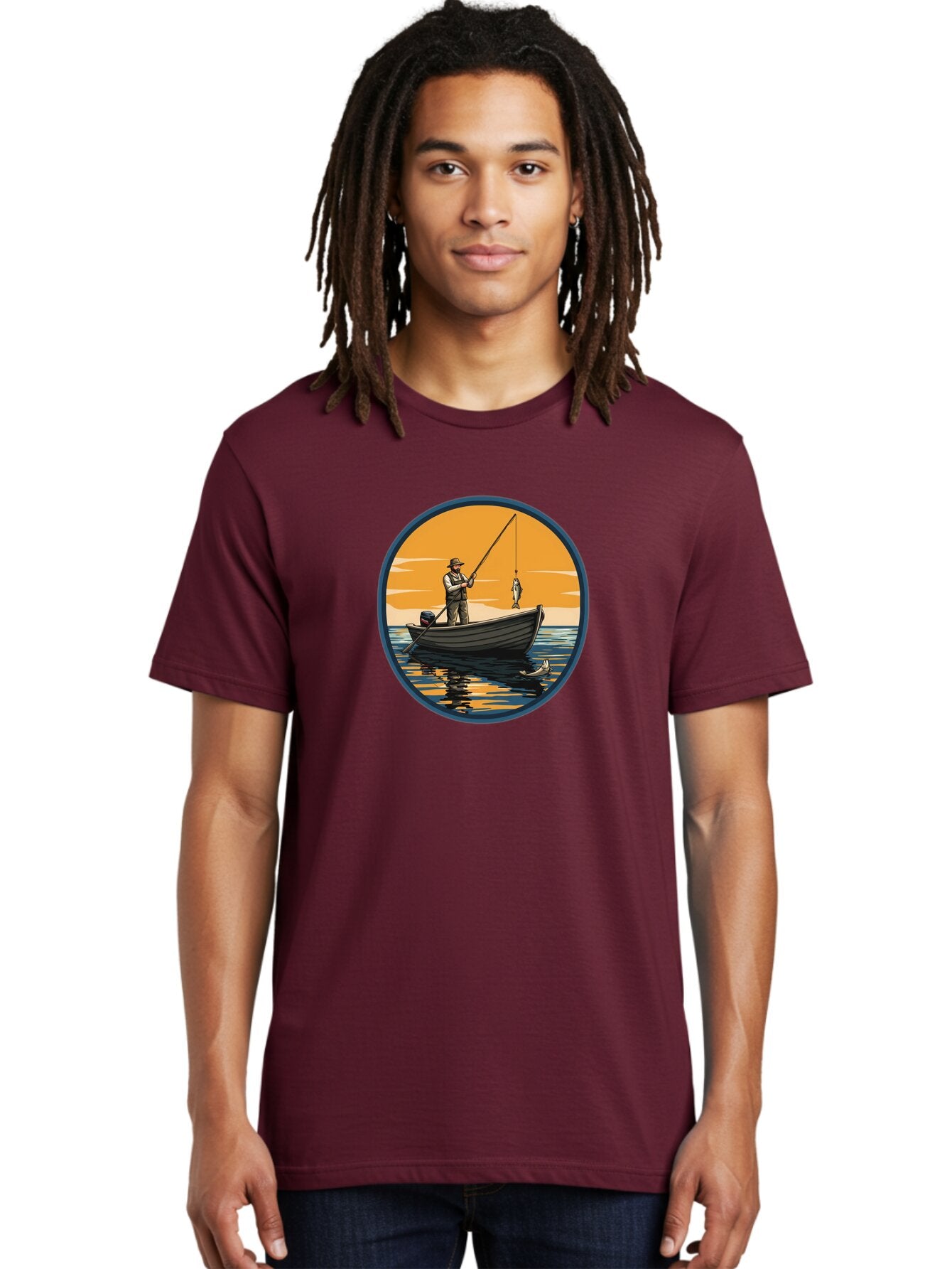 Fisherman-1 Men'S Graphic Tee, 100% Cotton, Comfortable Casual Summer Wear, Machine Washable, Vintage Camera, Old Camera, Antique Camera, Black Camera, Classic Photography, Photography Equipment, Nostalgic Device, Film Camera, Camera Art Bao406 23