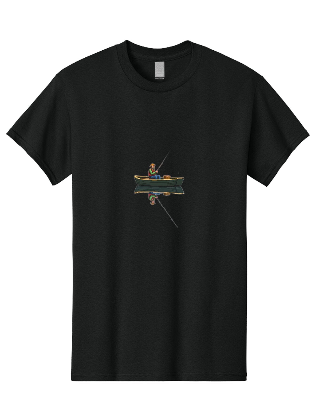 Fisherman-In-Boat-1 Men'S Graphic Tee, 100% Cotton, Comfortable Casual Summer Wear, Machine Washable, Vintage Camera, Old Camera, Antique Camera, Black Camera, Classic Photography, Photography Equipment, Nostalgic Device, Film Camera, Bao407 14