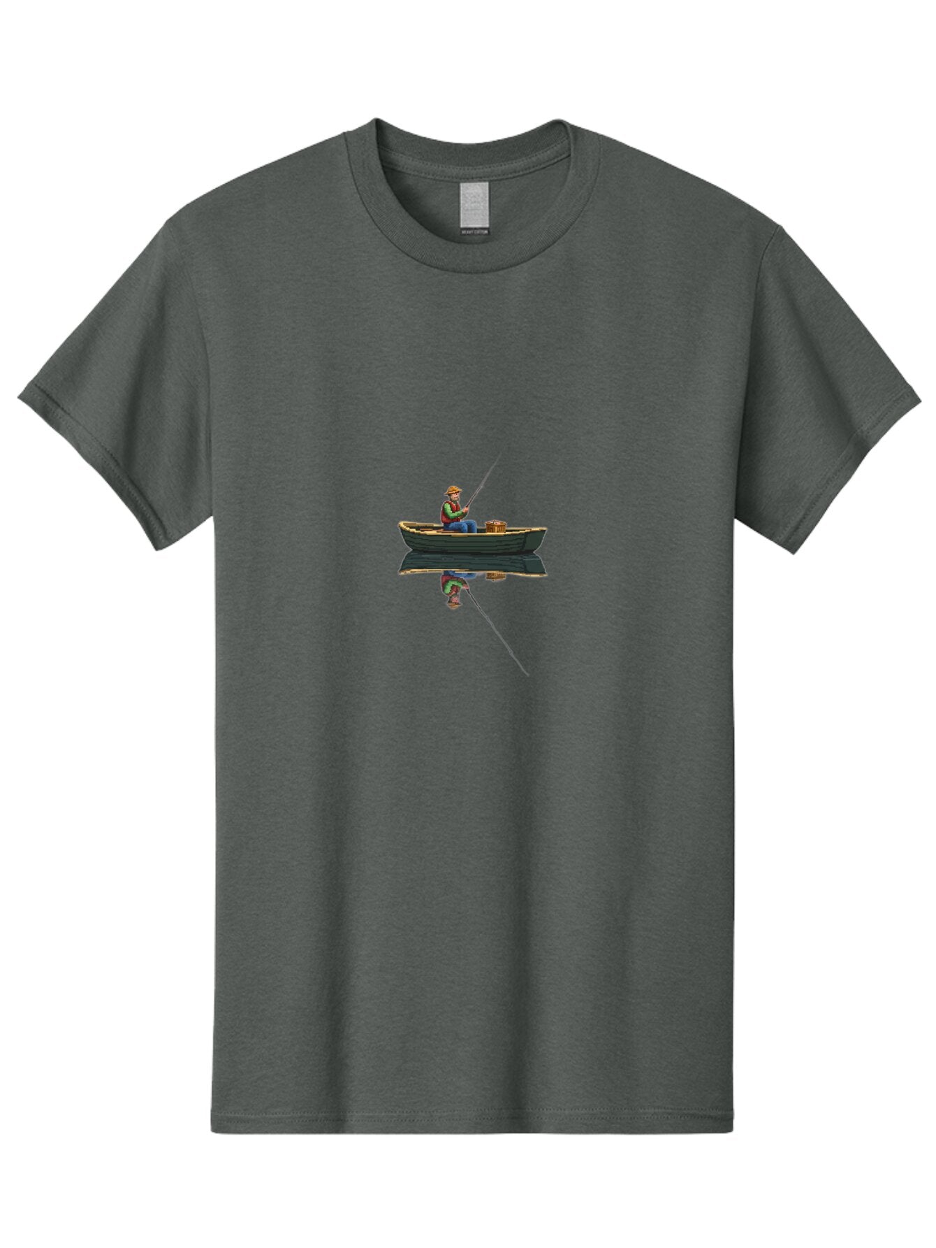 Fisherman-In-Boat-1 Men'S Graphic Tee, 100% Cotton, Comfortable Casual Summer Wear, Machine Washable, Vintage Camera, Old Camera, Antique Camera, Black Camera, Classic Photography, Photography Equipment, Nostalgic Device, Film Camera, Bao407 3