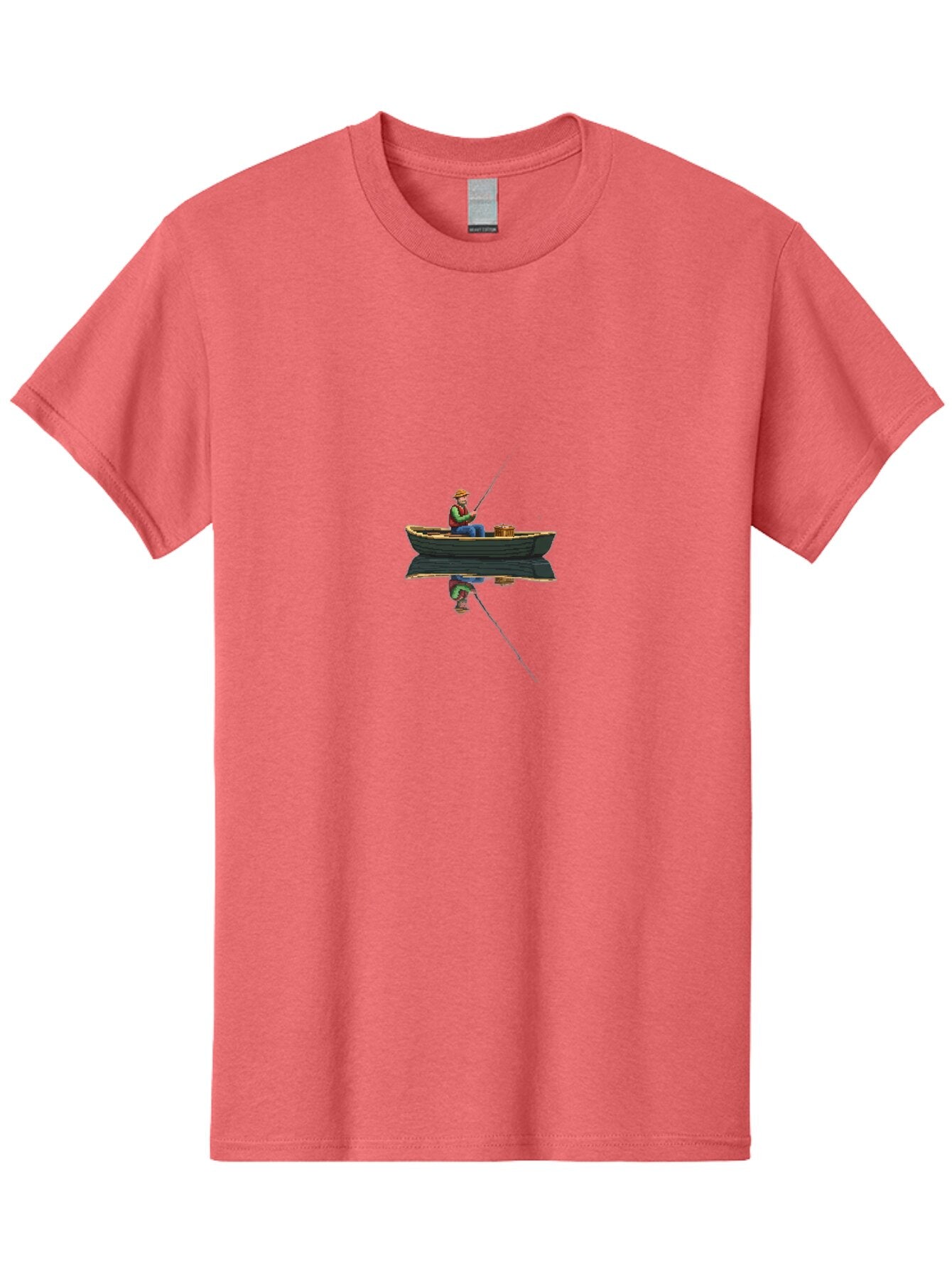 Fisherman-In-Boat-1 Men'S Graphic Tee, 100% Cotton, Comfortable Casual Summer Wear, Machine Washable, Vintage Camera, Old Camera, Antique Camera, Black Camera, Classic Photography, Photography Equipment, Nostalgic Device, Film Camera, Bao407 4