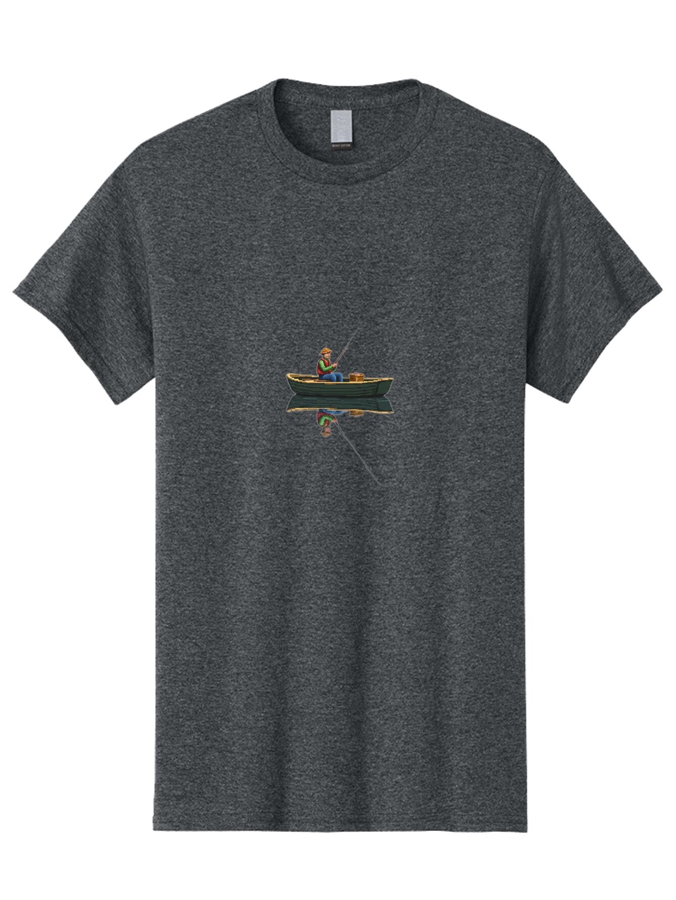Fisherman-In-Boat-1 Men'S Graphic Tee, 100% Cotton, Comfortable Casual Summer Wear, Machine Washable, Vintage Camera, Old Camera, Antique Camera, Black Camera, Classic Photography, Photography Equipment, Nostalgic Device, Film Camera, Bao407 9