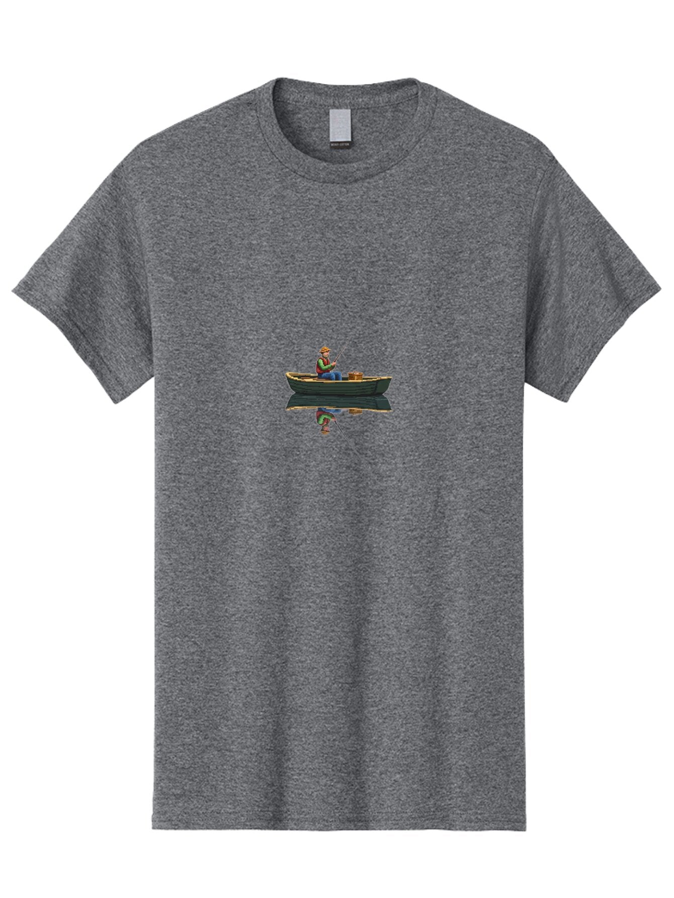 Fisherman-In-Boat-1 Men'S Graphic Tee, 100% Cotton, Comfortable Casual Summer Wear, Machine Washable, Vintage Camera, Old Camera, Antique Camera, Black Camera, Classic Photography, Photography Equipment, Nostalgic Device, Film Camera, Bao407 7