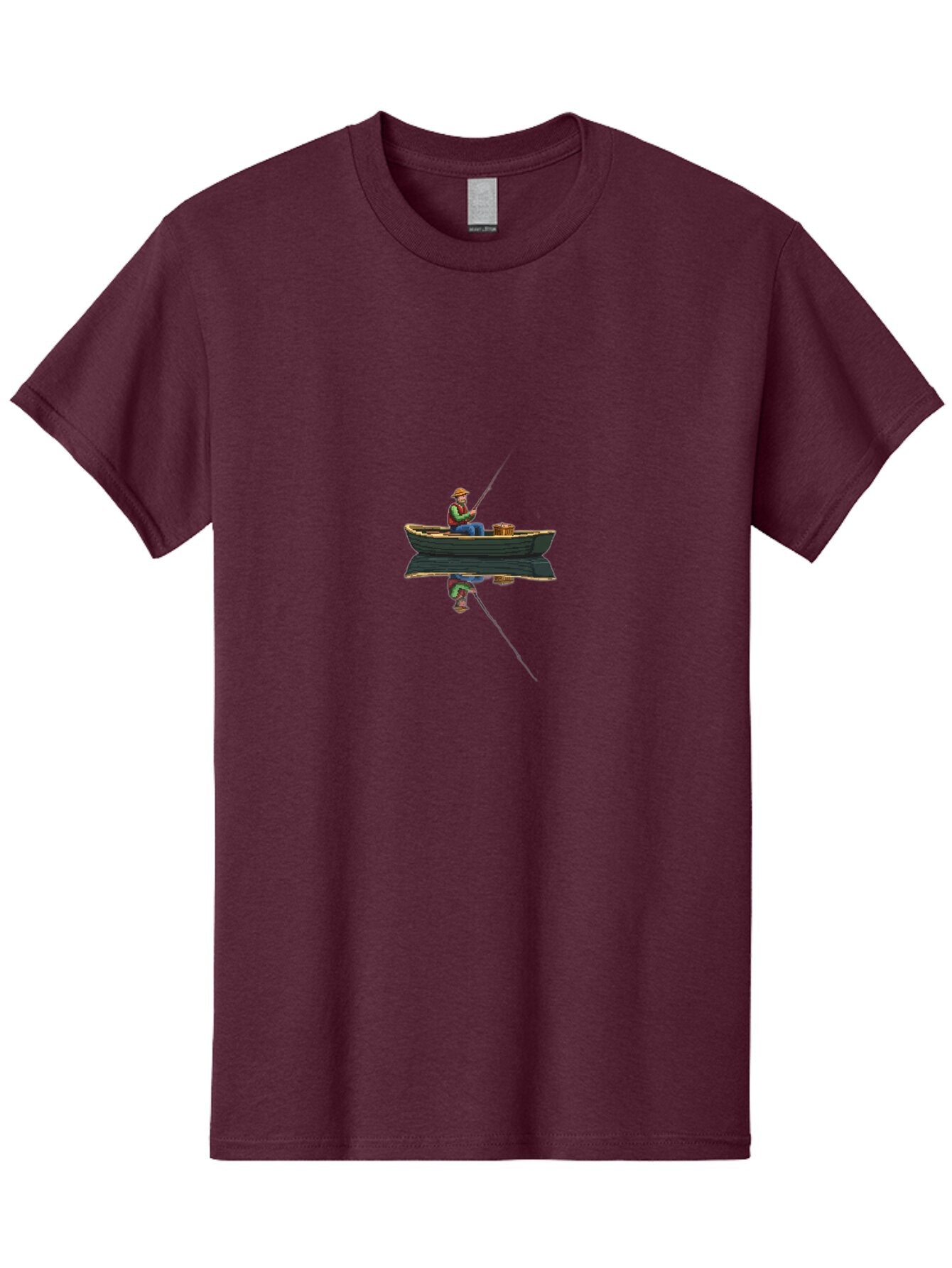Fisherman-In-Boat-1 Men'S Graphic Tee, 100% Cotton, Comfortable Casual Summer Wear, Machine Washable, Vintage Camera, Old Camera, Antique Camera, Black Camera, Classic Photography, Photography Equipment, Nostalgic Device, Film Camera, Bao407 11