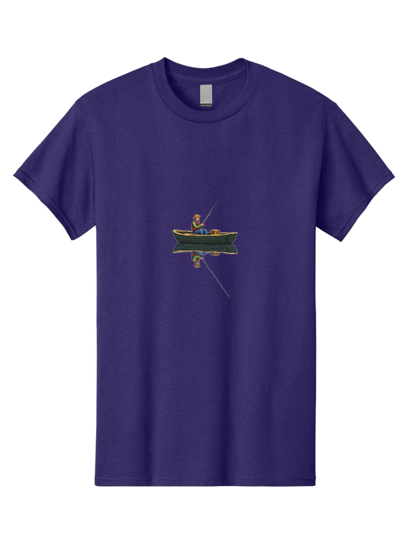 Fisherman-In-Boat-1 Men'S Graphic Tee, 100% Cotton, Comfortable Casual Summer Wear, Machine Washable, Vintage Camera, Old Camera, Antique Camera, Black Camera, Classic Photography, Photography Equipment, Nostalgic Device, Film Camera, Bao407 5