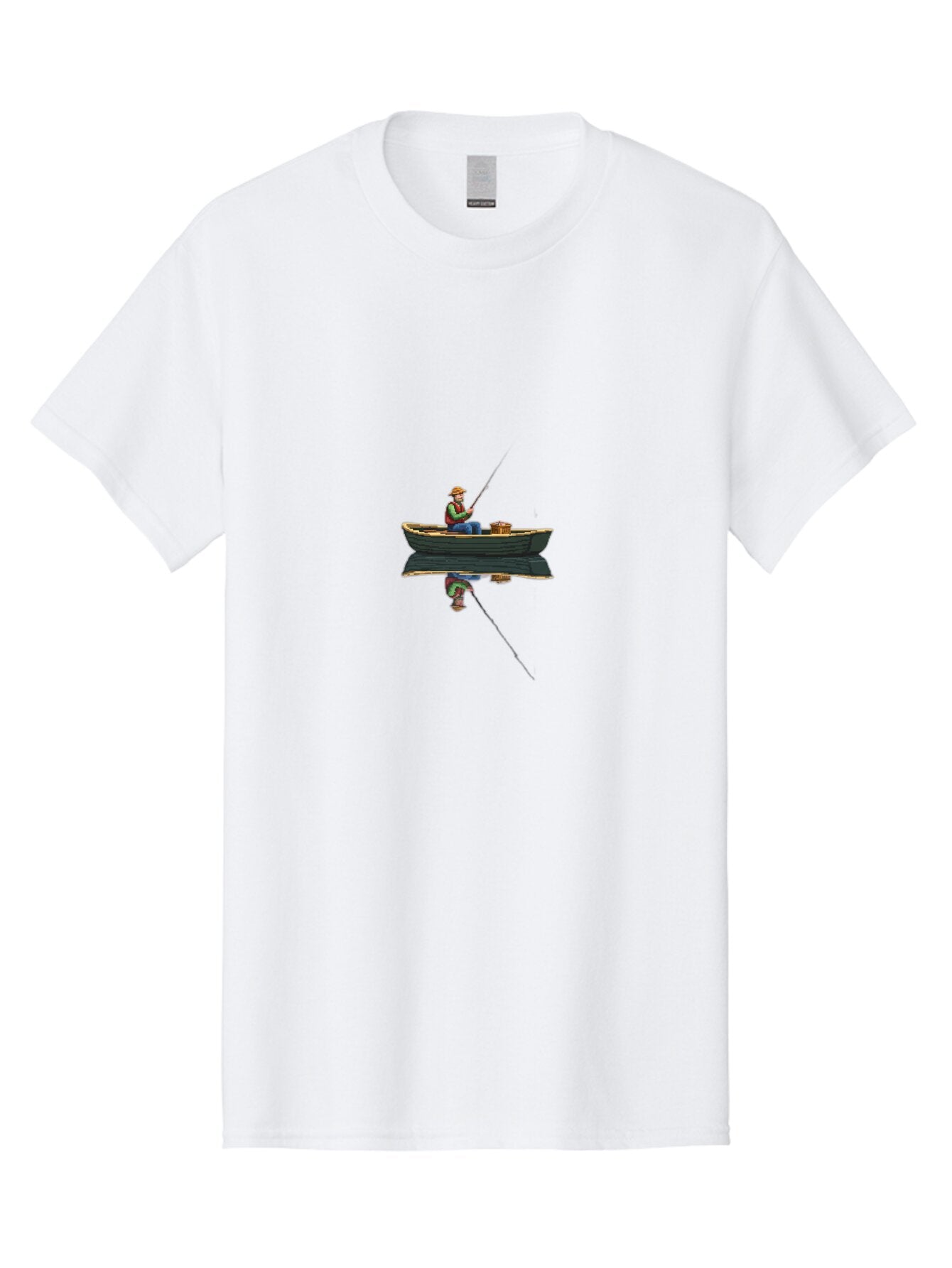 Fisherman-In-Boat-1 Men'S Graphic Tee, 100% Cotton, Comfortable Casual Summer Wear, Machine Washable, Vintage Camera, Old Camera, Antique Camera, Black Camera, Classic Photography, Photography Equipment, Nostalgic Device, Film Camera, Bao407 6