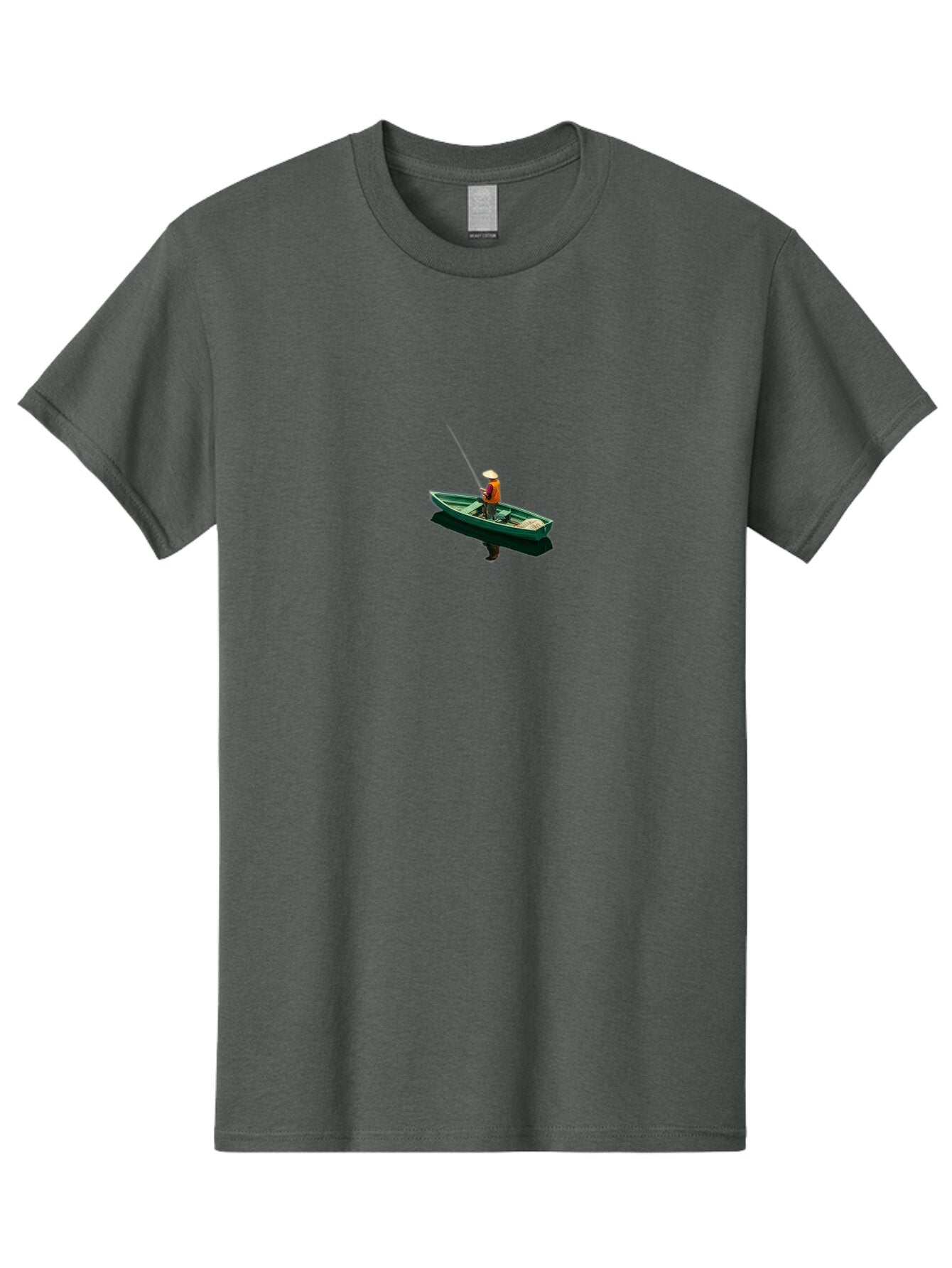 Fisherman-In-Boat-2 Men'S Graphic Tee, 100% Cotton, Comfortable Casual Summer Wear, Machine Washable, Vintage Camera, Old Camera, Antique Camera, Black Camera, Classic Photography, Photography Equipment, Nostalgic Device, Film Camera, Bao408 12