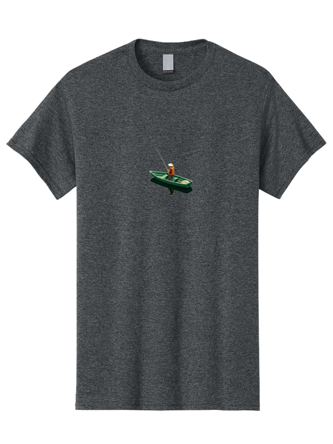 Fisherman-In-Boat-2 Men'S Graphic Tee, 100% Cotton, Comfortable Casual Summer Wear, Machine Washable, Vintage Camera, Old Camera, Antique Camera, Black Camera, Classic Photography, Photography Equipment, Nostalgic Device, Film Camera, Bao408 13