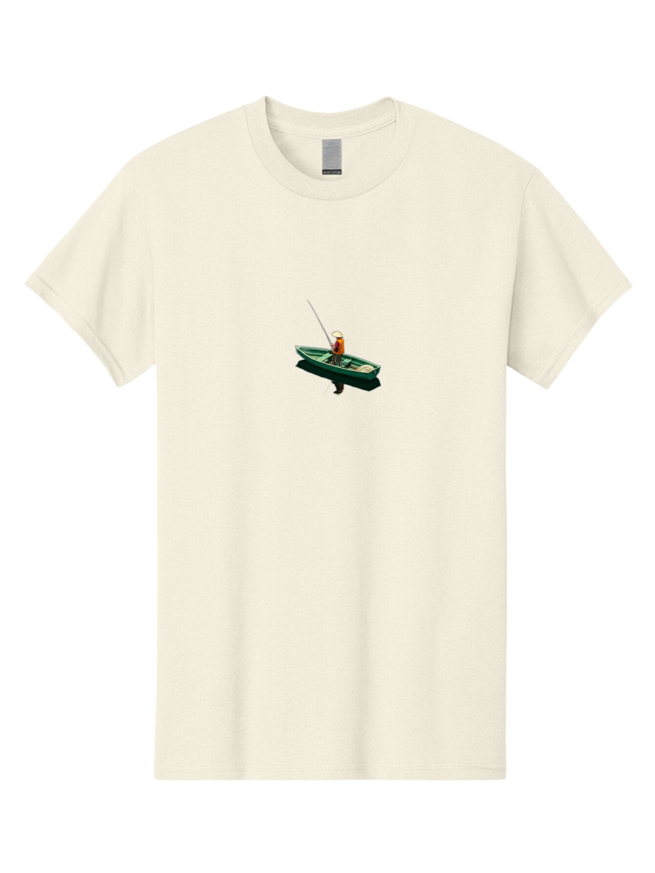 Fisherman-In-Boat-2 Men'S Graphic Tee, 100% Cotton, Comfortable Casual Summer Wear, Machine Washable, Vintage Camera, Old Camera, Antique Camera, Black Camera, Classic Photography, Photography Equipment, Nostalgic Device, Film Camera, Bao408 7