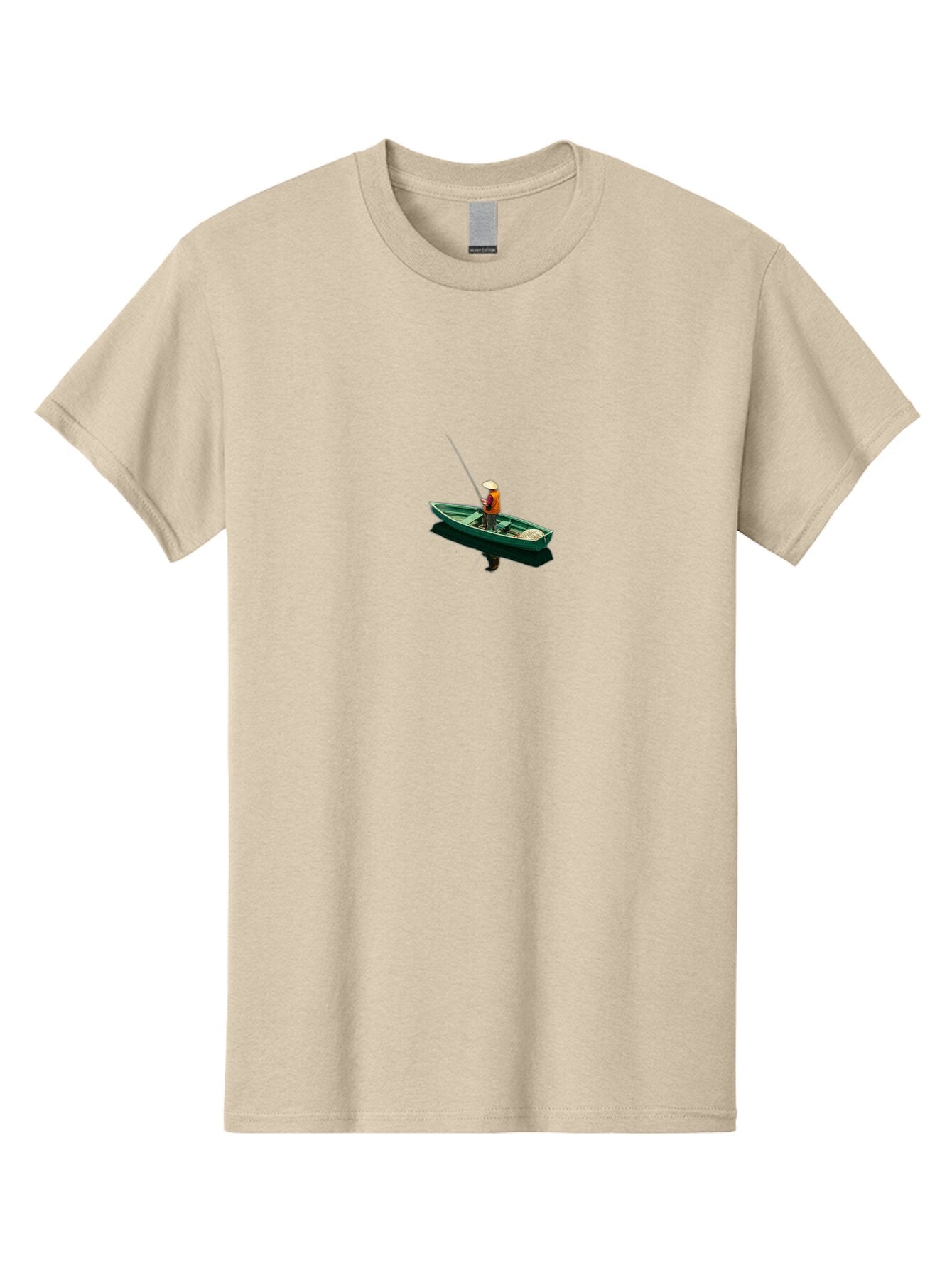 Fisherman-In-Boat-2 Men'S Graphic Tee, 100% Cotton, Comfortable Casual Summer Wear, Machine Washable, Vintage Camera, Old Camera, Antique Camera, Black Camera, Classic Photography, Photography Equipment, Nostalgic Device, Film Camera, Bao408 11