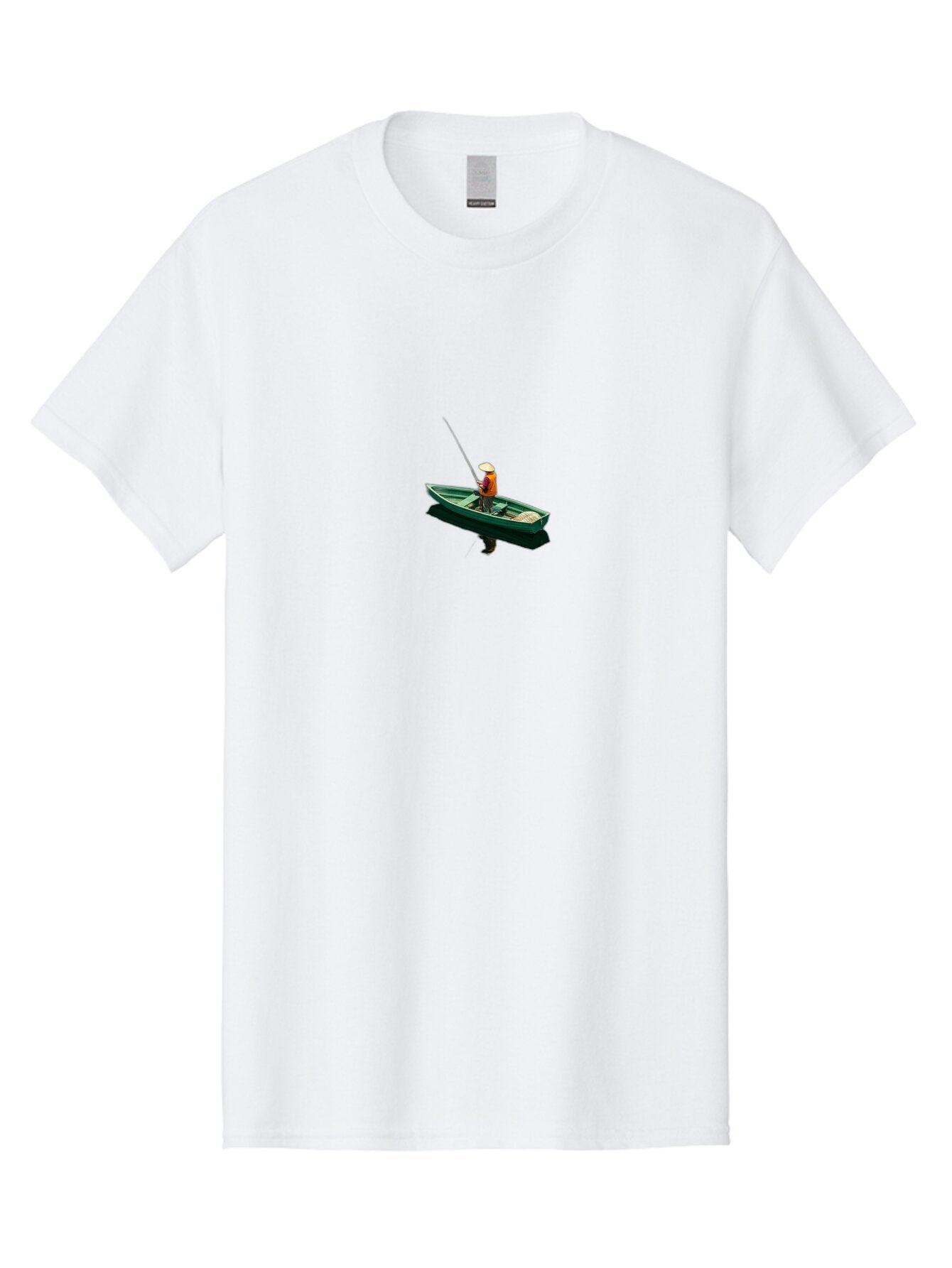 Fisherman-In-Boat-2 Men'S Graphic Tee, 100% Cotton, Comfortable Casual Summer Wear, Machine Washable, Vintage Camera, Old Camera, Antique Camera, Black Camera, Classic Photography, Photography Equipment, Nostalgic Device, Film Camera, Bao408 8
