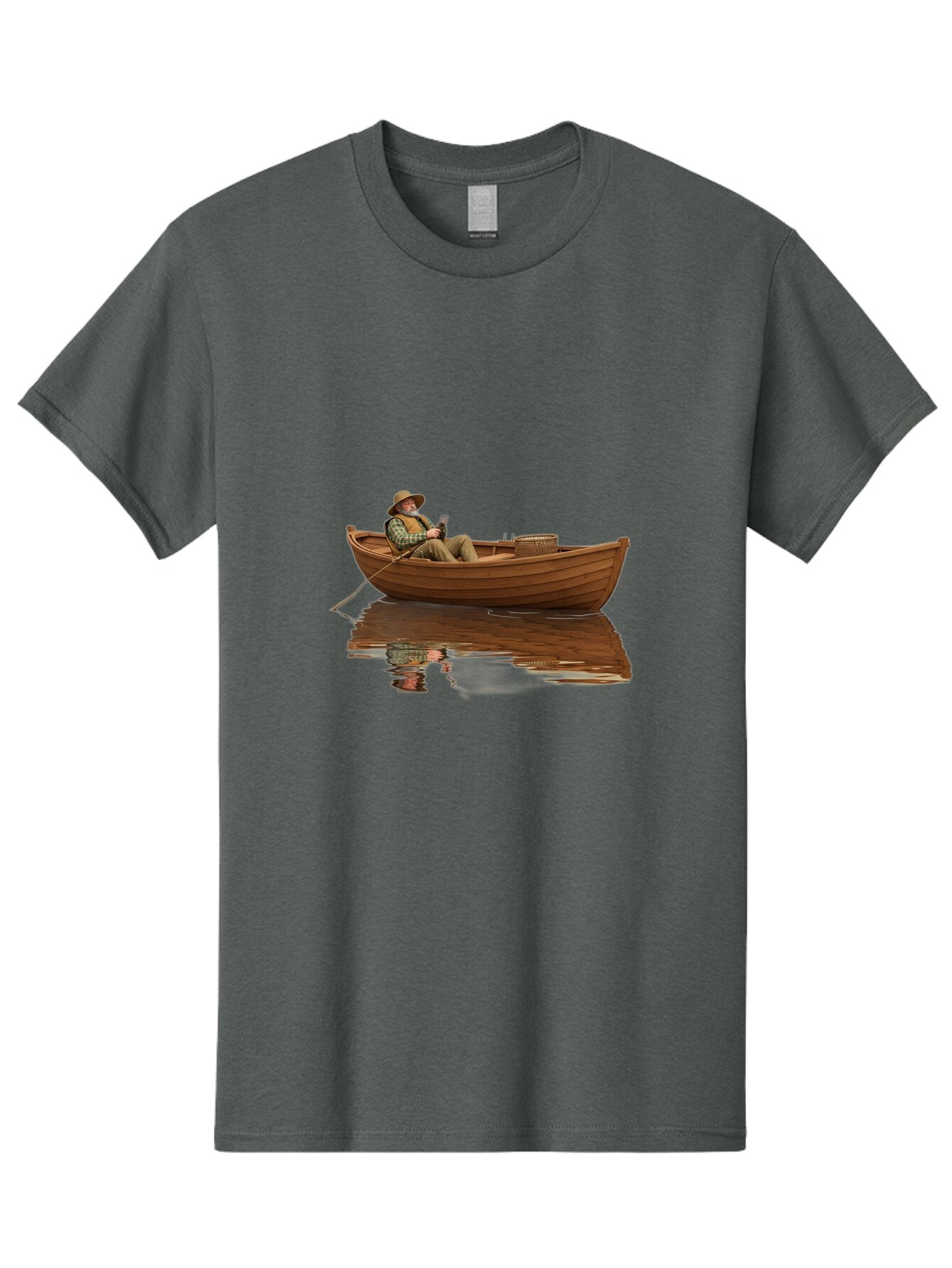 Fisherman-In-Boat Men'S Graphic Tee, 100% Cotton, Comfortable Casual Summer Wear, Machine Washable, Vintage Camera, Old Camera, Antique Camera, Black Camera, Classic Photography, Photography Equipment, Nostalgic Device, Film Camera, Camera Art Bao409 15