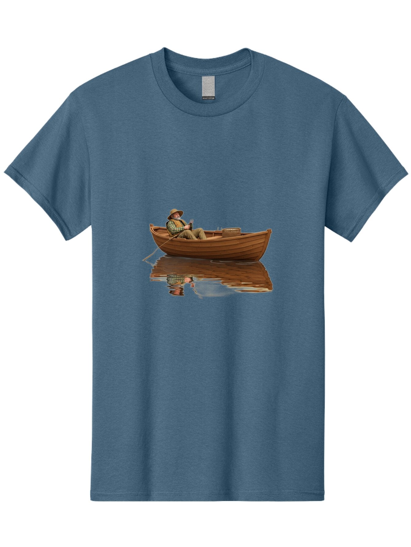 Fisherman-In-Boat Men'S Graphic Tee, 100% Cotton, Comfortable Casual Summer Wear, Machine Washable, Vintage Camera, Old Camera, Antique Camera, Black Camera, Classic Photography, Photography Equipment, Nostalgic Device, Film Camera, Camera Art Bao409 4