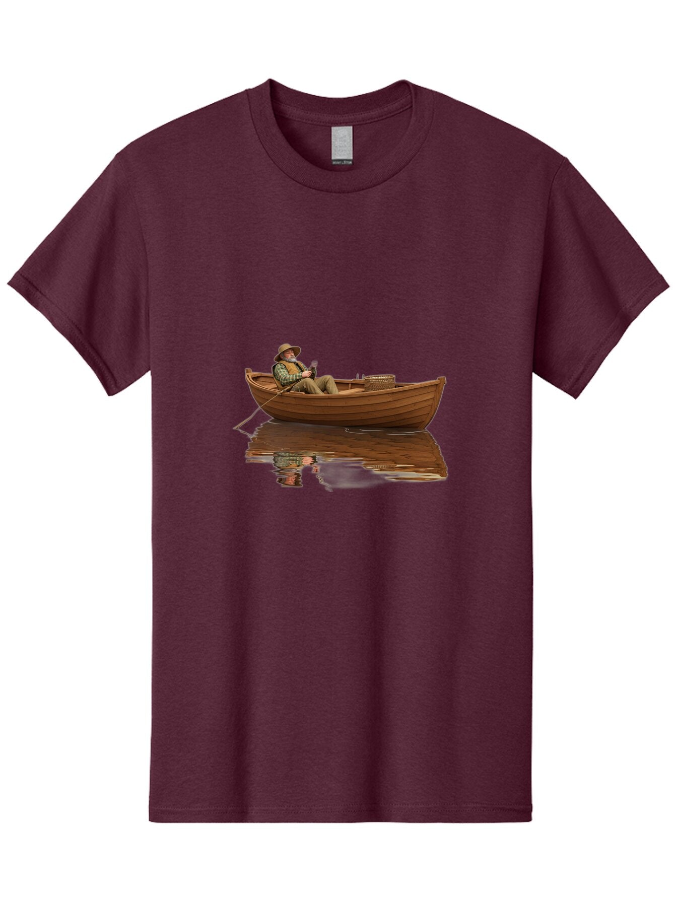 Fisherman-In-Boat Men'S Graphic Tee, 100% Cotton, Comfortable Casual Summer Wear, Machine Washable, Vintage Camera, Old Camera, Antique Camera, Black Camera, Classic Photography, Photography Equipment, Nostalgic Device, Film Camera, Camera Art Bao409 13