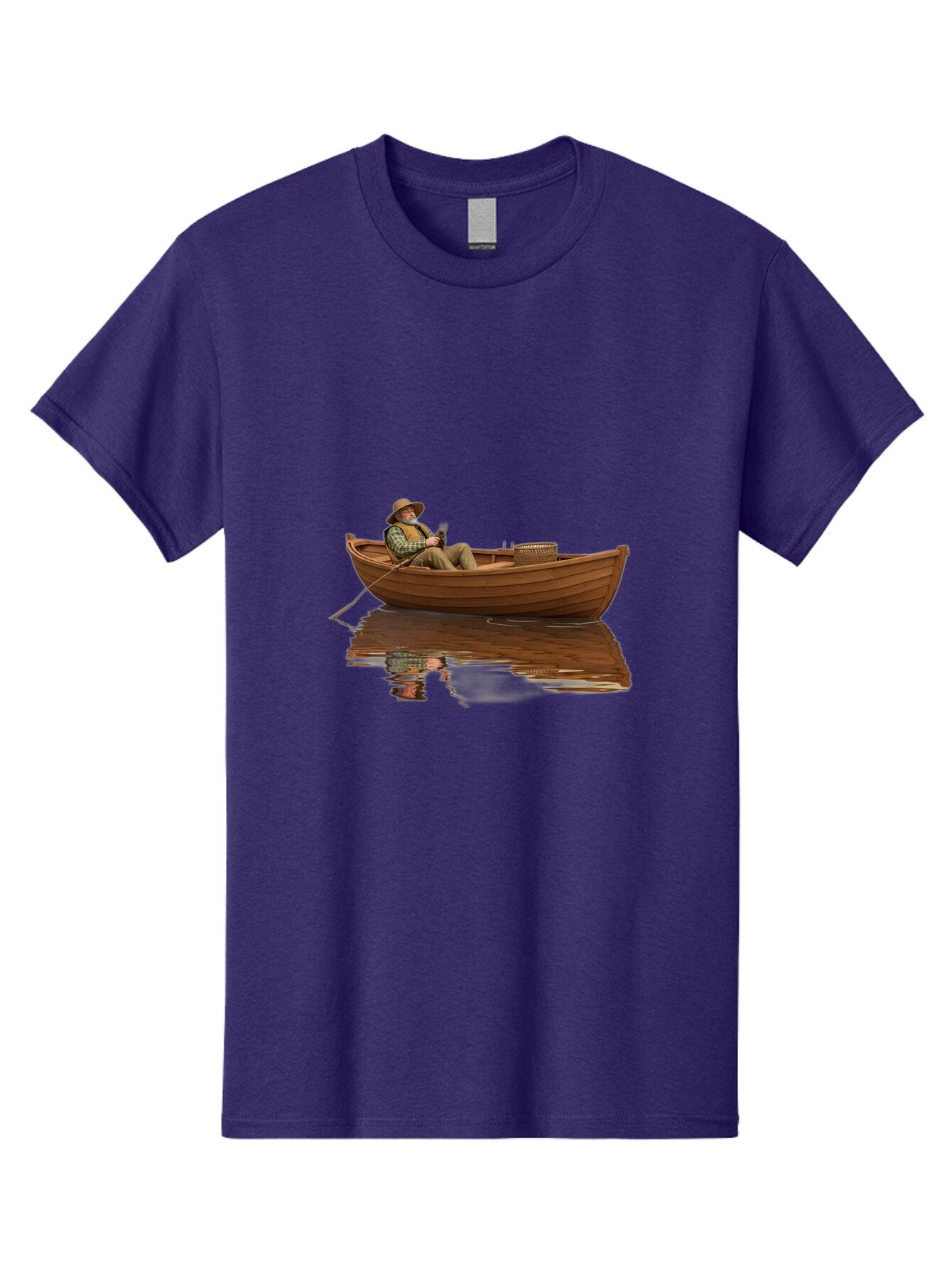 Fisherman-In-Boat Men'S Graphic Tee, 100% Cotton, Comfortable Casual Summer Wear, Machine Washable, Vintage Camera, Old Camera, Antique Camera, Black Camera, Classic Photography, Photography Equipment, Nostalgic Device, Film Camera, Camera Art Bao409 6