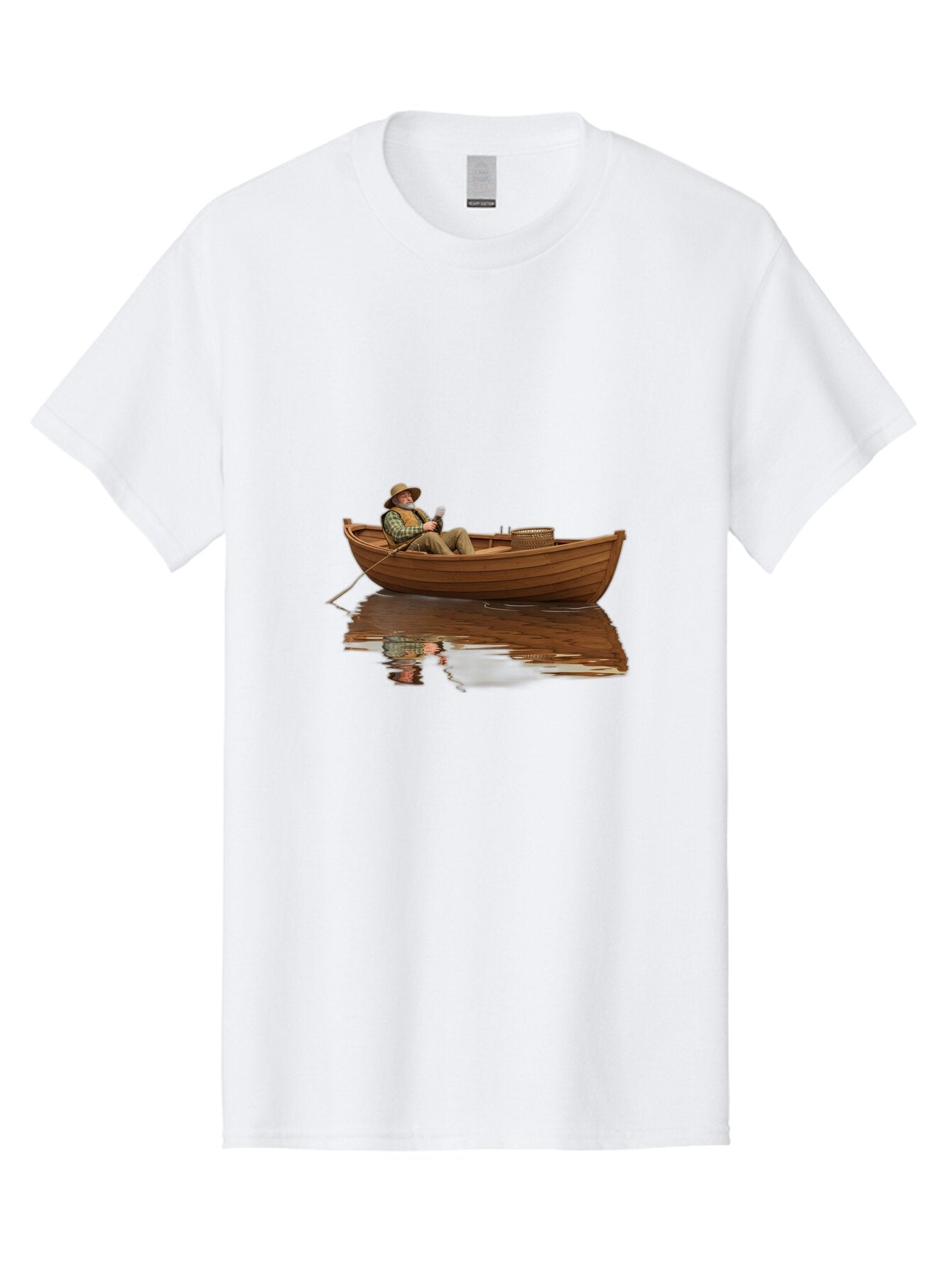 Fisherman-In-Boat Men'S Graphic Tee, 100% Cotton, Comfortable Casual Summer Wear, Machine Washable, Vintage Camera, Old Camera, Antique Camera, Black Camera, Classic Photography, Photography Equipment, Nostalgic Device, Film Camera, Camera Art Bao409 5