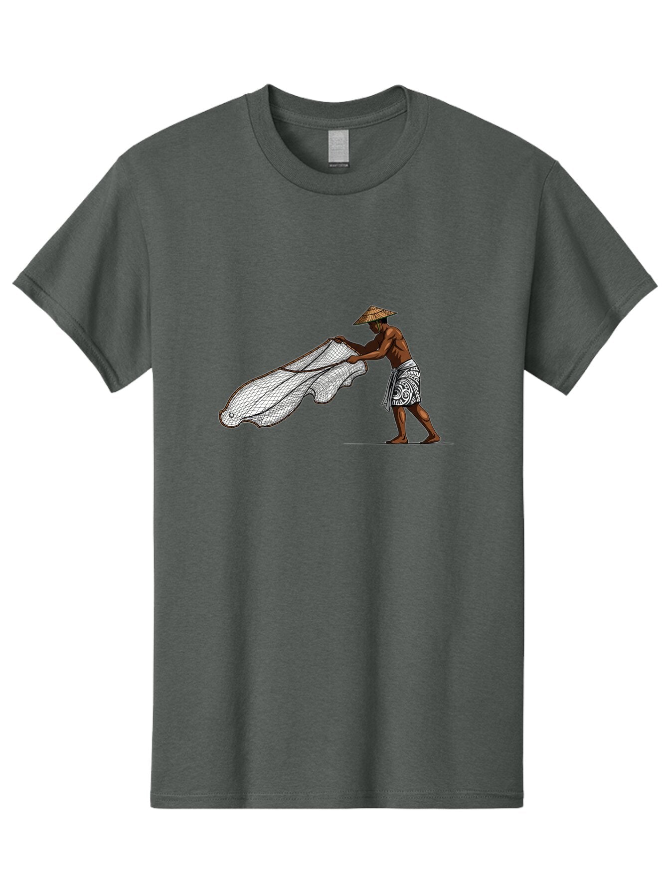 Fisherman-With-Net Men'S Graphic Tee, 100% Cotton, Comfortable Casual Summer Wear, Machine Washable, Vintage Camera, Old Camera, Antique Camera, Black Camera, Classic Photography, Photography Equipment, Nostalgic Device, Film Camera, Bao411