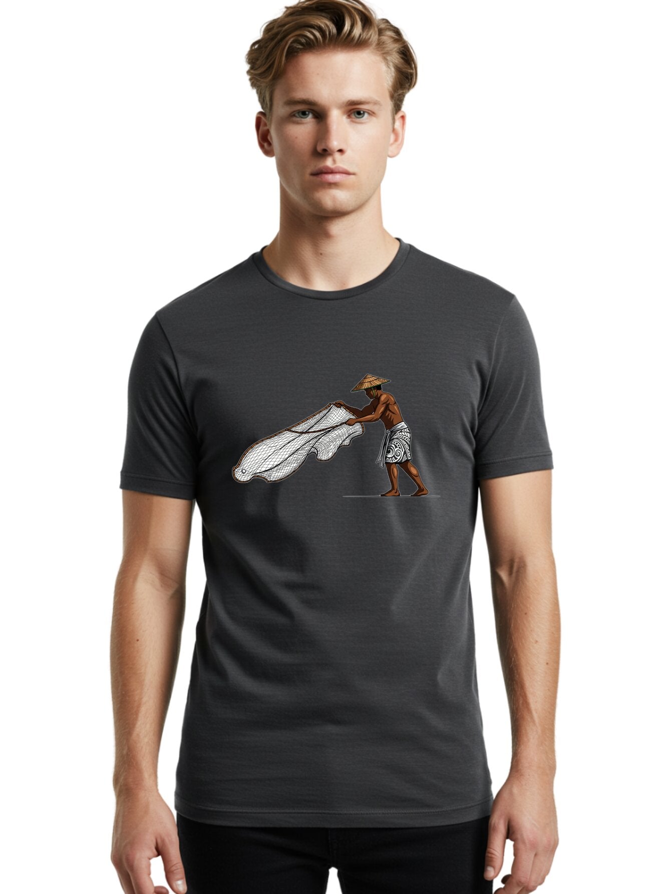 Fisherman-With-Net Men'S Graphic Tee, 100% Cotton, Comfortable Casual Summer Wear, Machine Washable, Vintage Camera, Old Camera, Antique Camera, Black Camera, Classic Photography, Photography Equipment, Nostalgic Device, Film Camera, Bao411 26